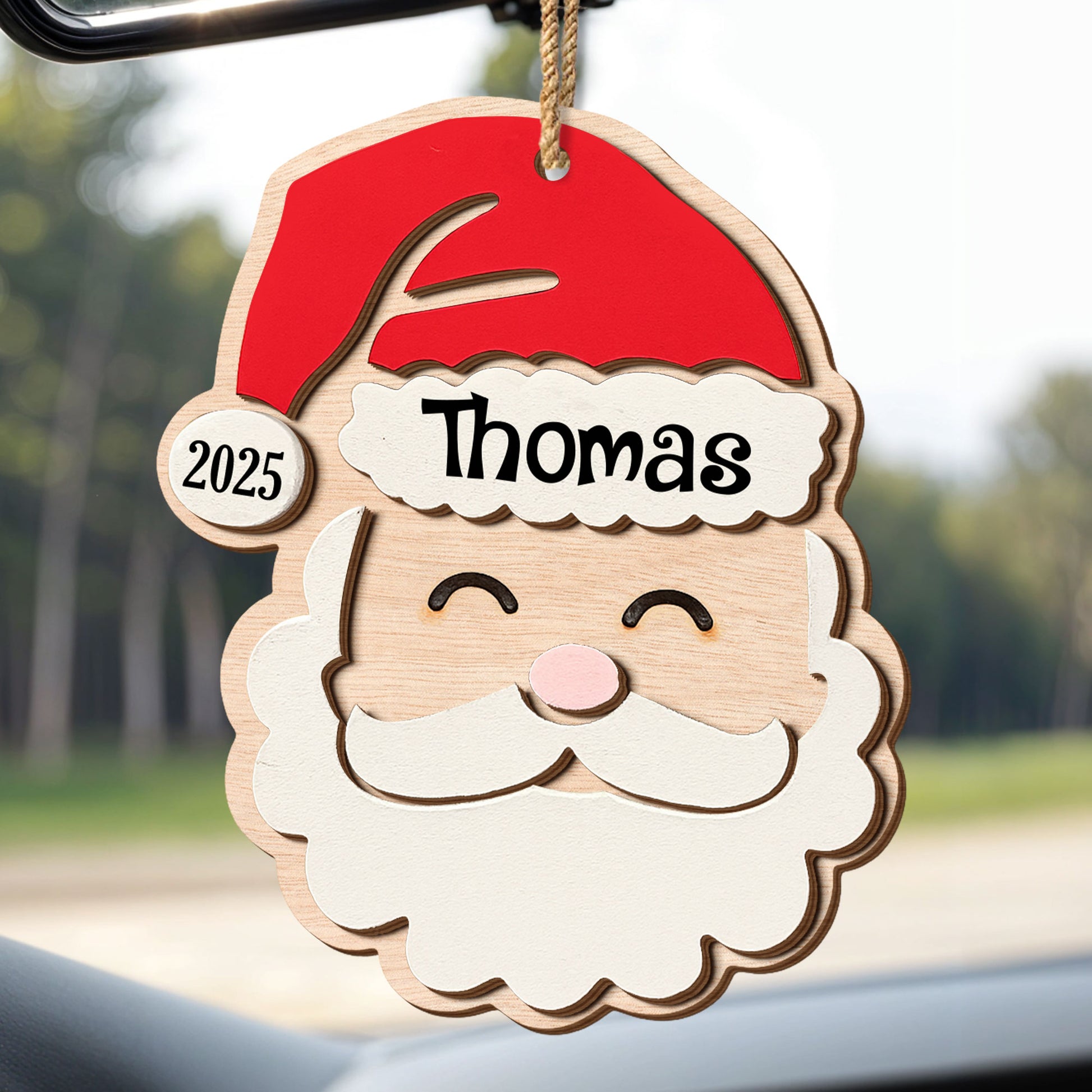 Personalized Ornament Featuring Jolly Santa