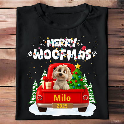 Merry Woofmas Dog In Christmas Truck