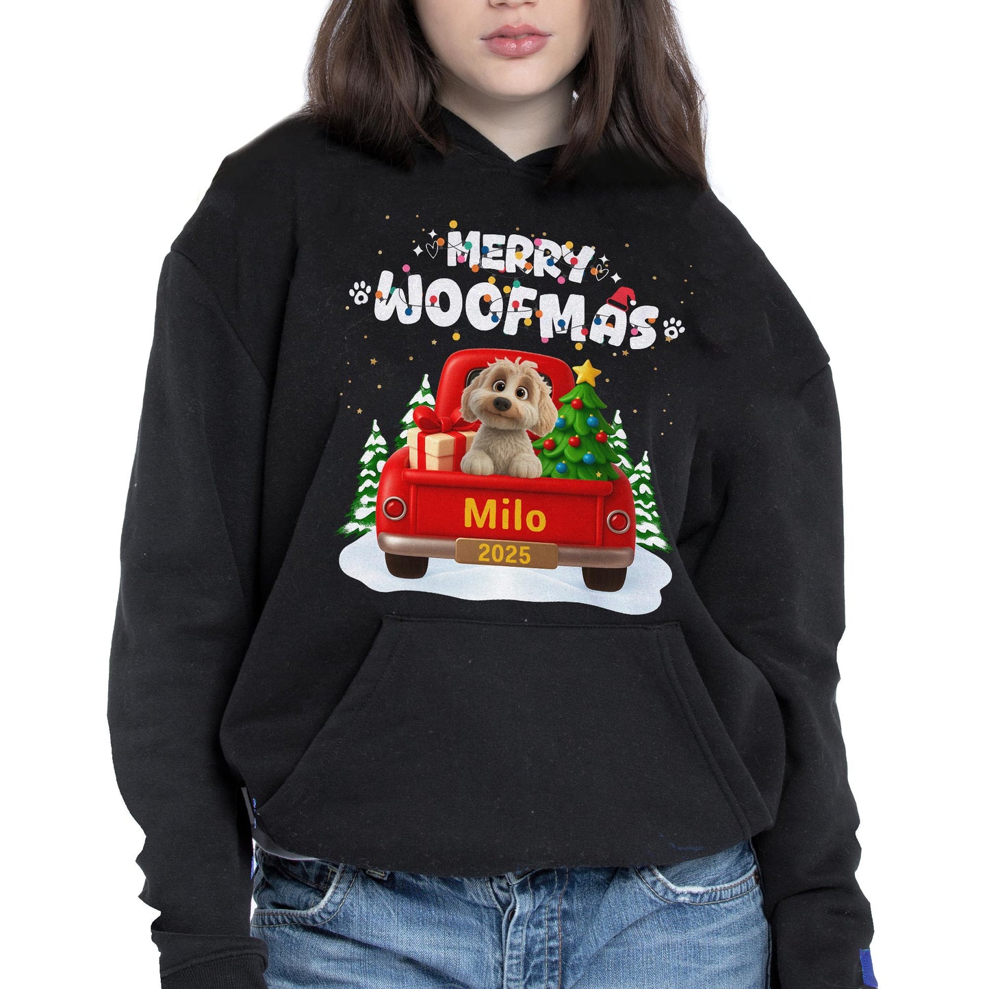 Merry Woofmas Dog In Christmas Truck