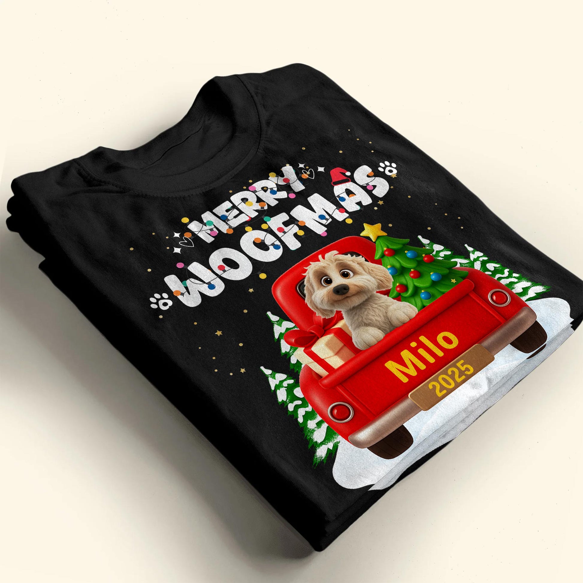 Merry Woofmas Dog In Christmas Truck