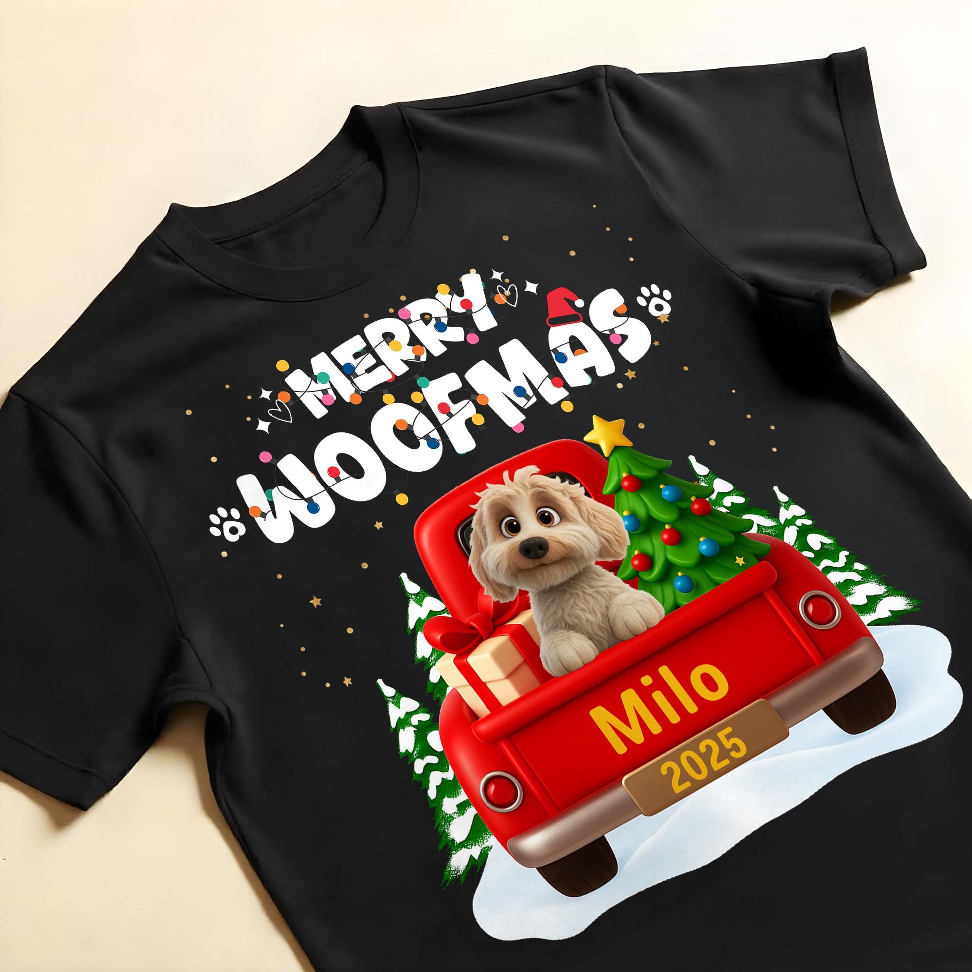 Merry Woofmas Dog In Christmas Truck
