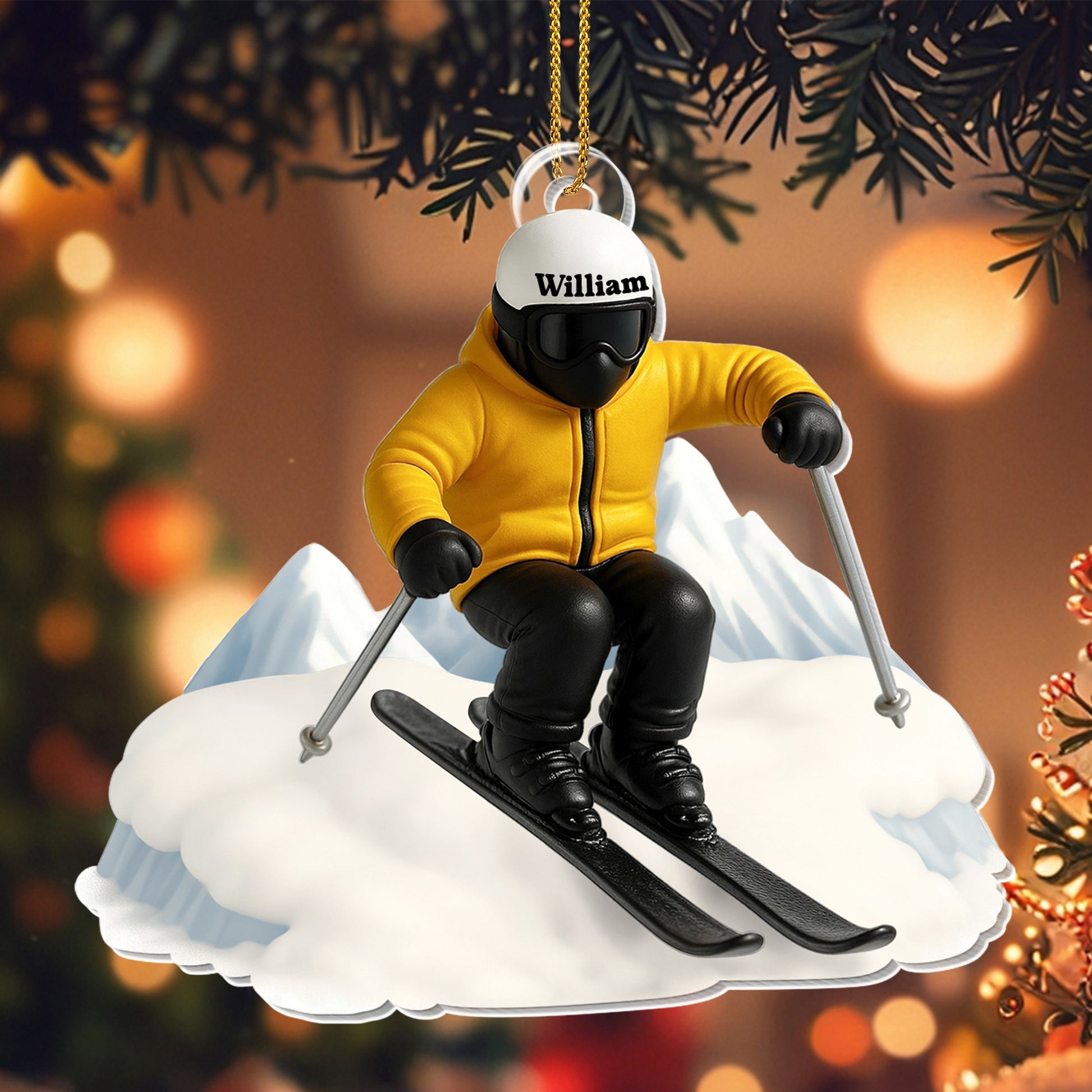 Capture Your Snowy Adventures With A Personalized Skier