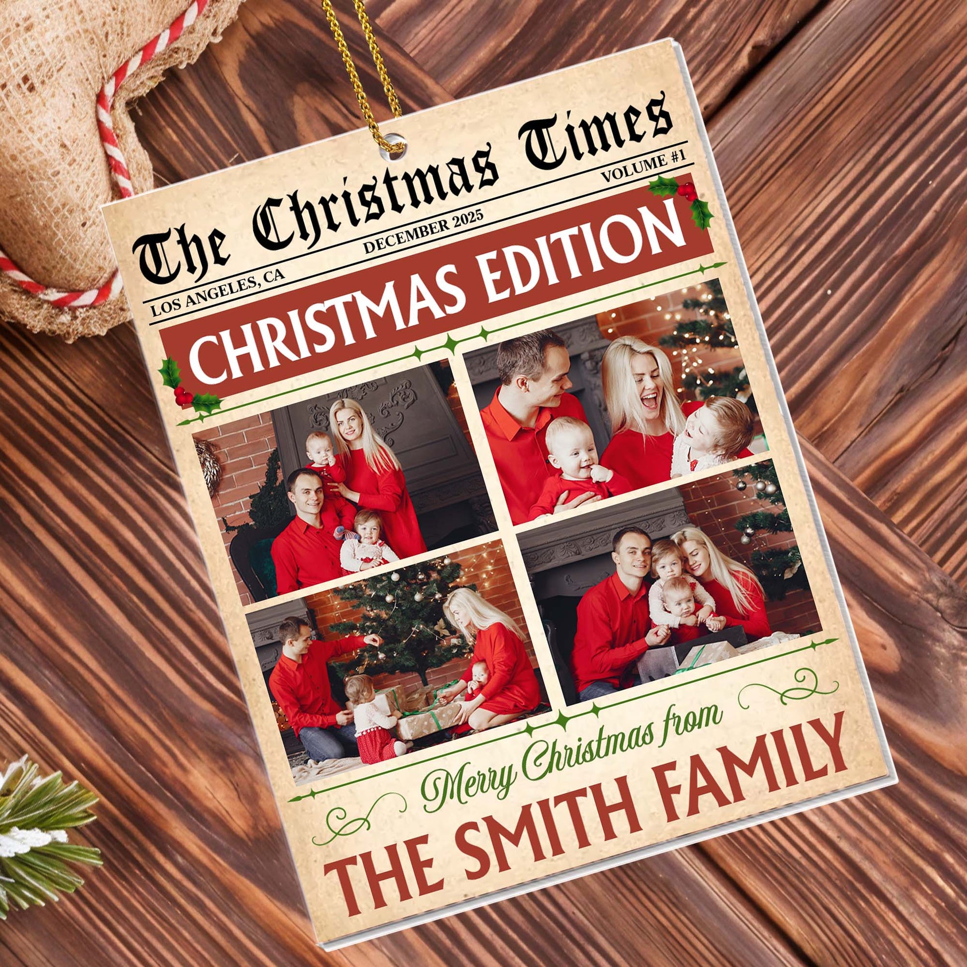 Merry Christmas From The Smith Family, Newspaper Design
