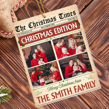 Merry Christmas From The Smith Family, Newspaper Design