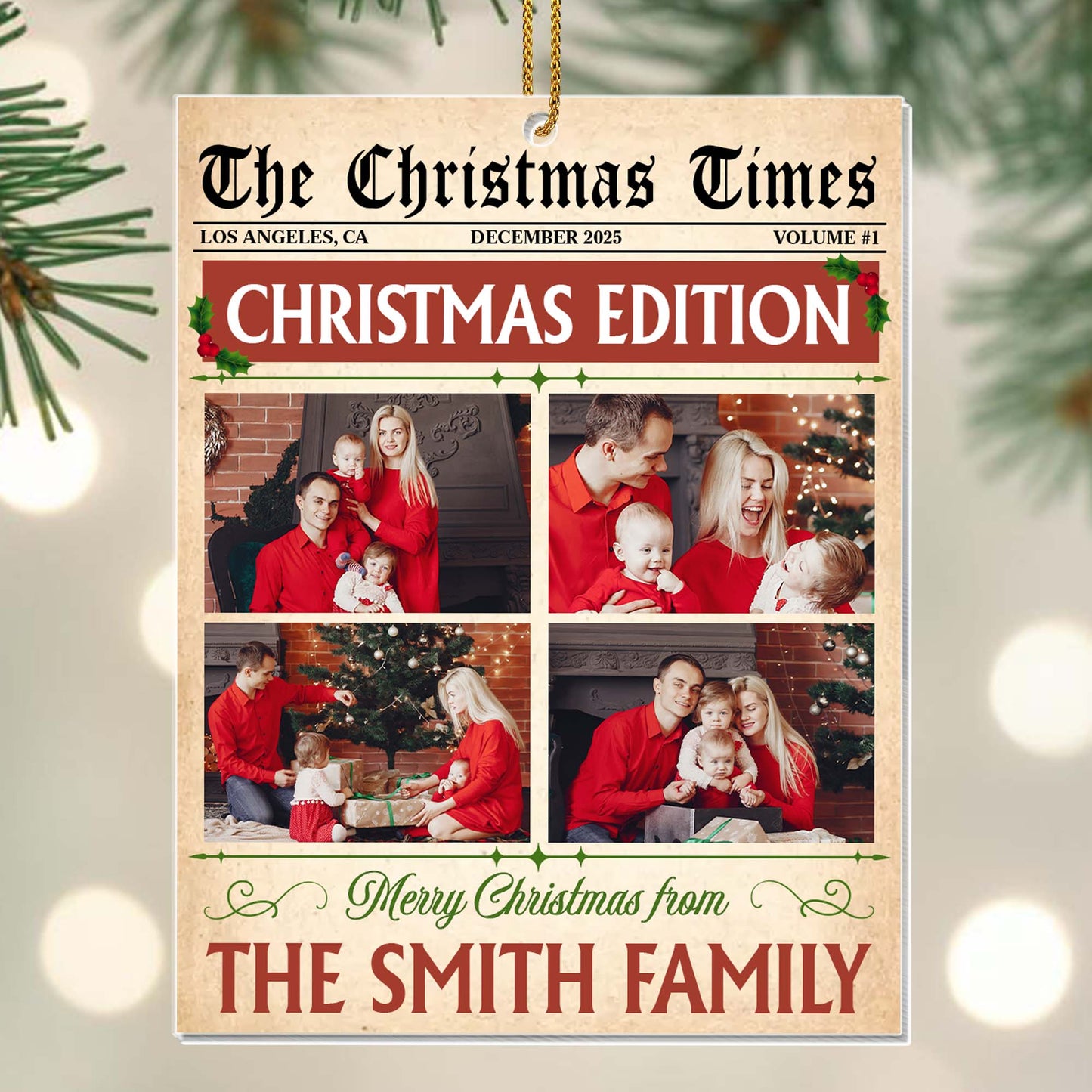 Merry Christmas From The Smith Family, Newspaper Design