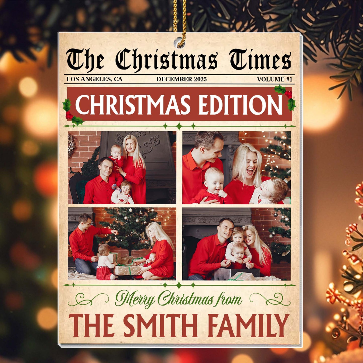 Merry Christmas From The Smith Family, Newspaper Design