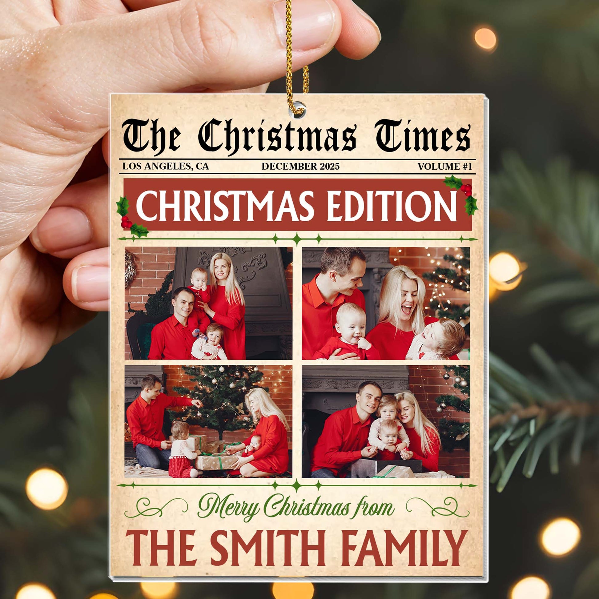 Merry Christmas From The Smith Family, Newspaper Design