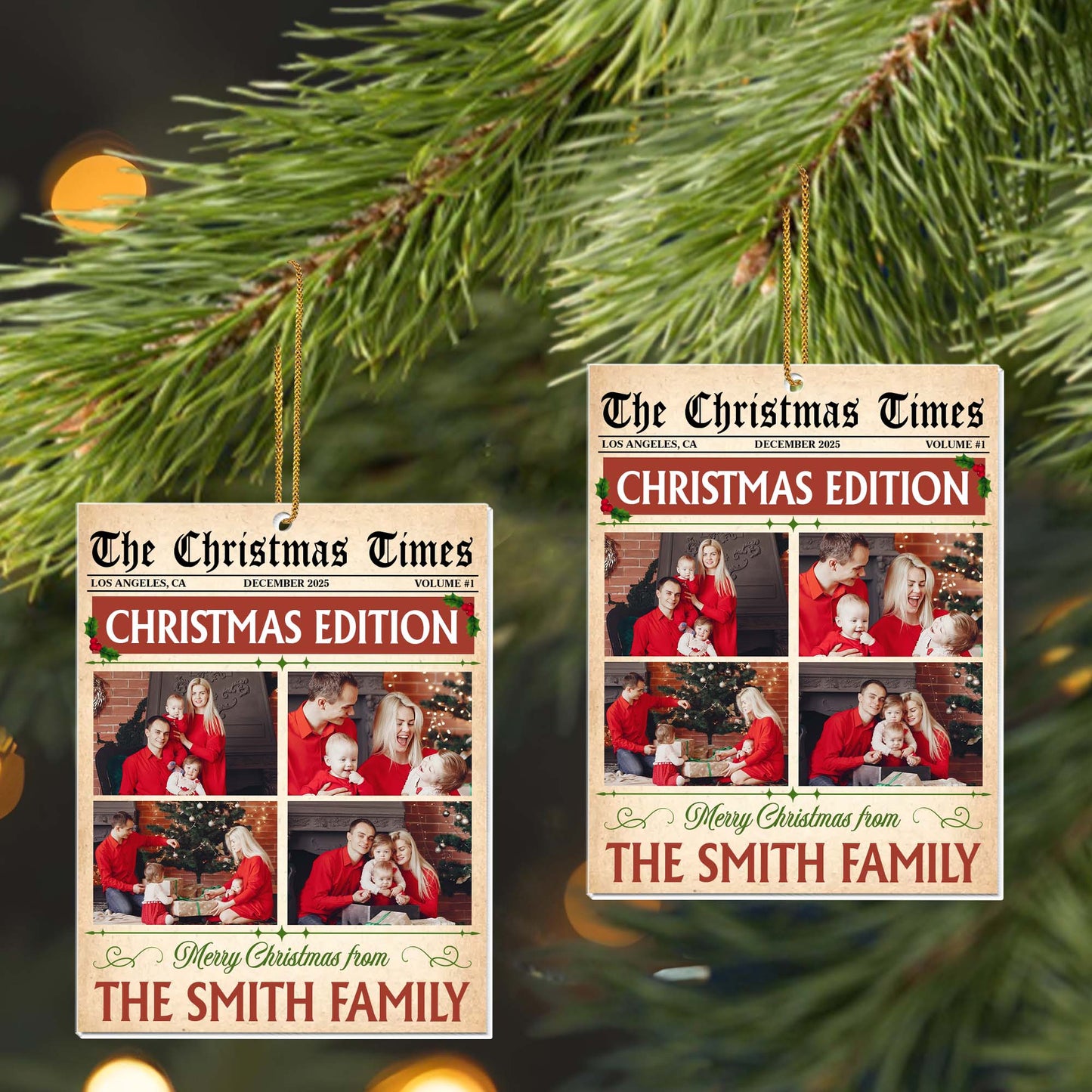 Merry Christmas From The Smith Family, Newspaper Design