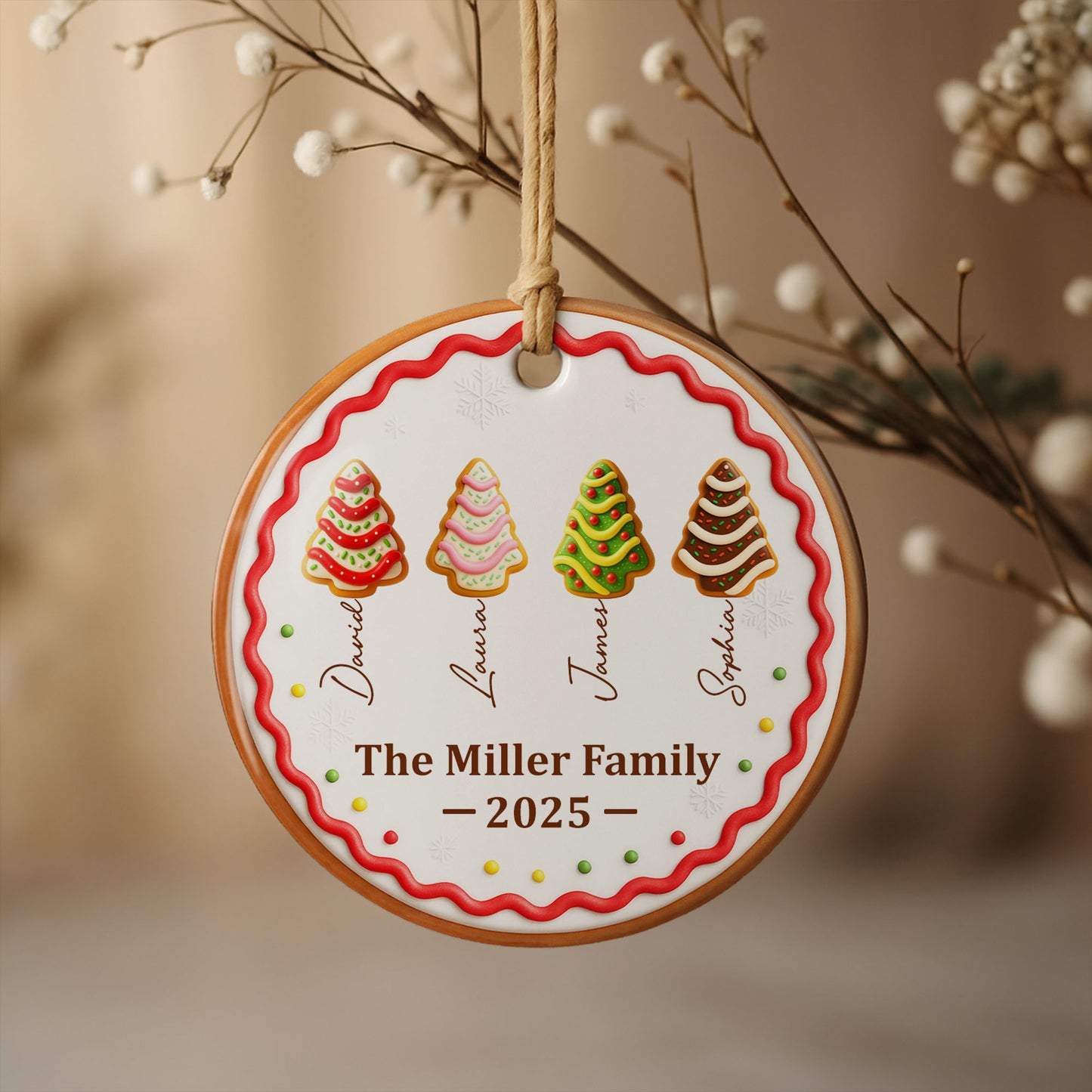 Festive Trees Brighten The Miller Home Christmas Keepsake