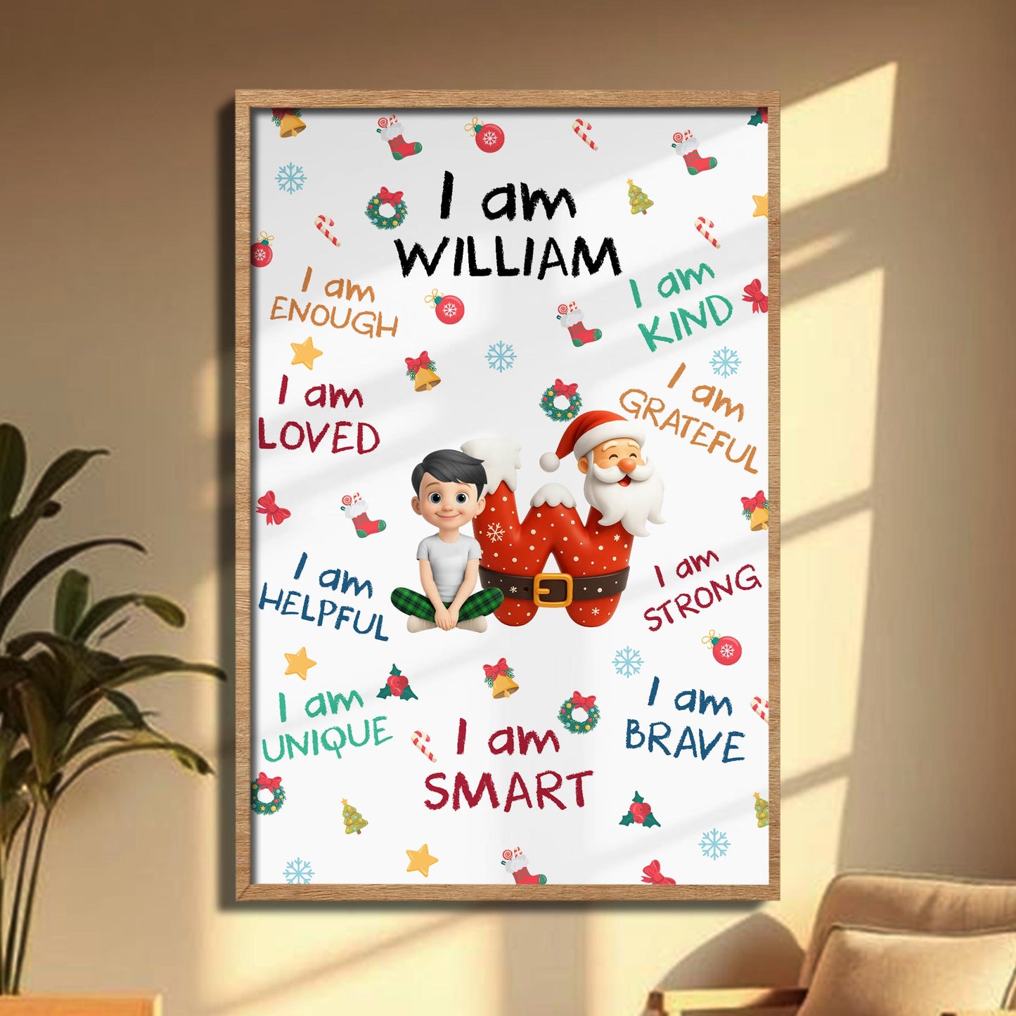 I Am Enough, Loved, Helpful, Unique, Smart Poster