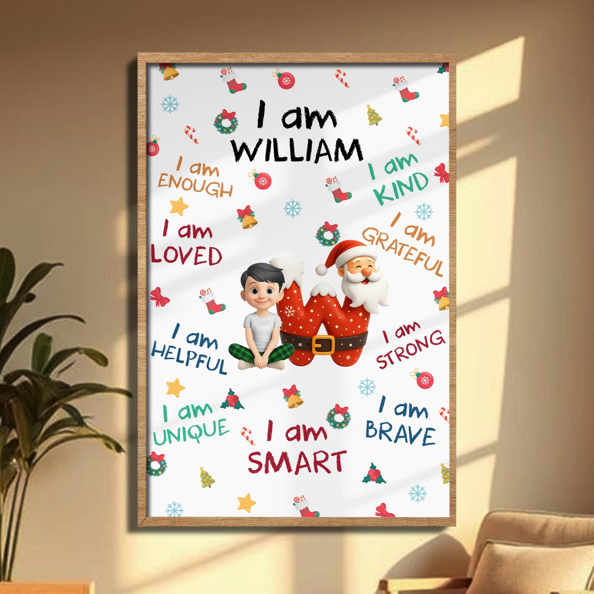 I Am Enough, Loved, Helpful, Unique, Smart Poster