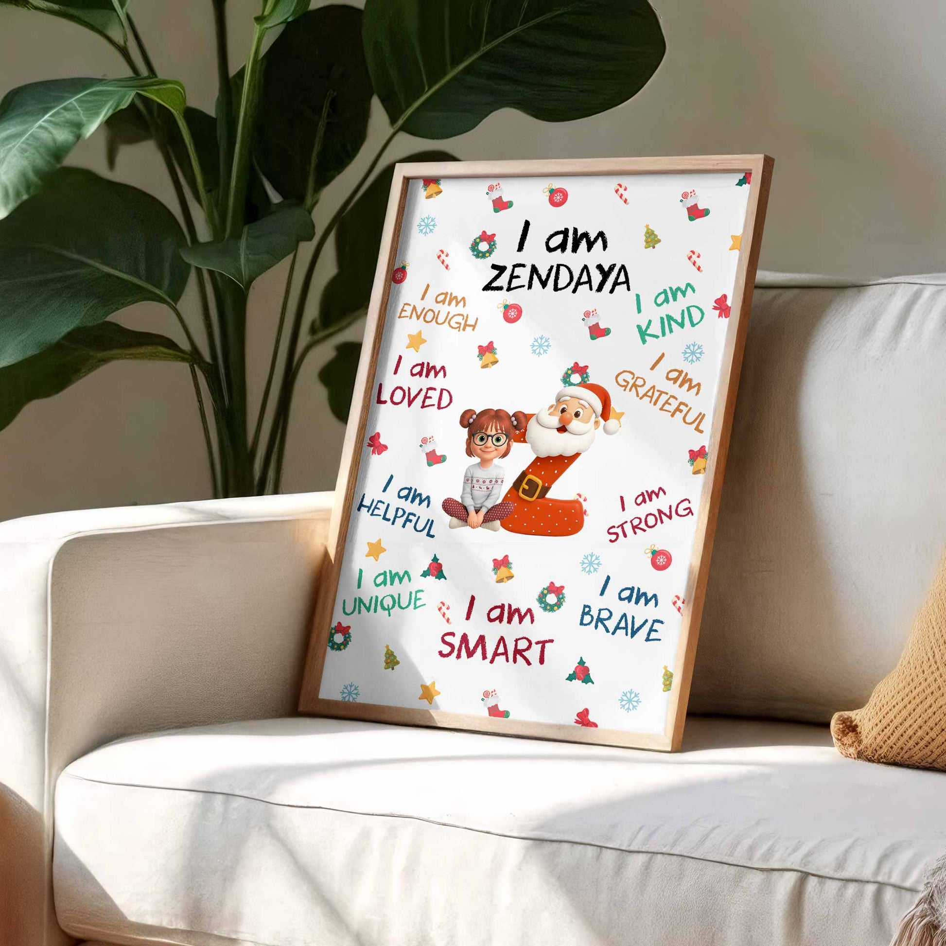 I Am Enough, Loved, Helpful, Unique, Smart Poster