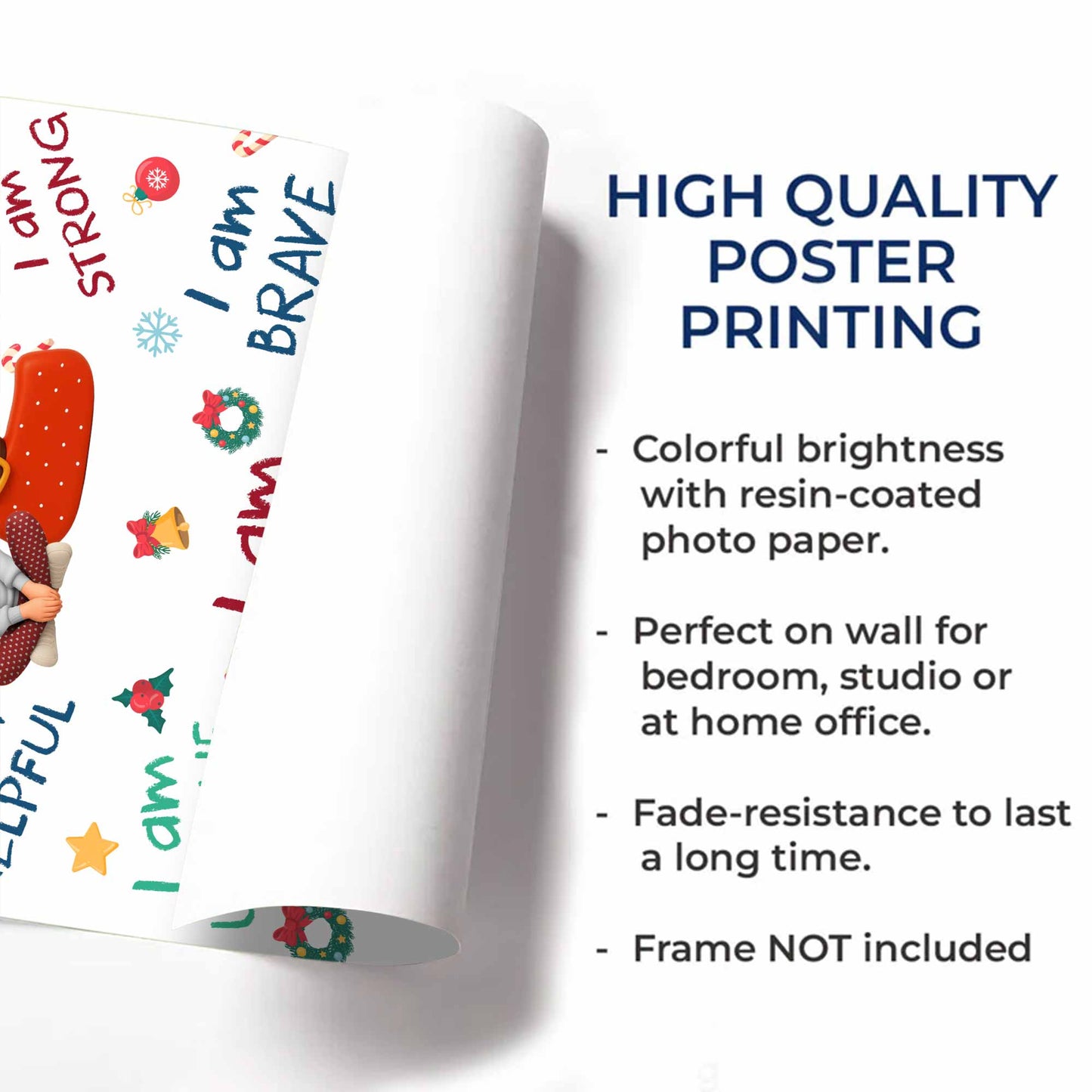 I Am Enough, Loved, Helpful, Unique, Smart Poster