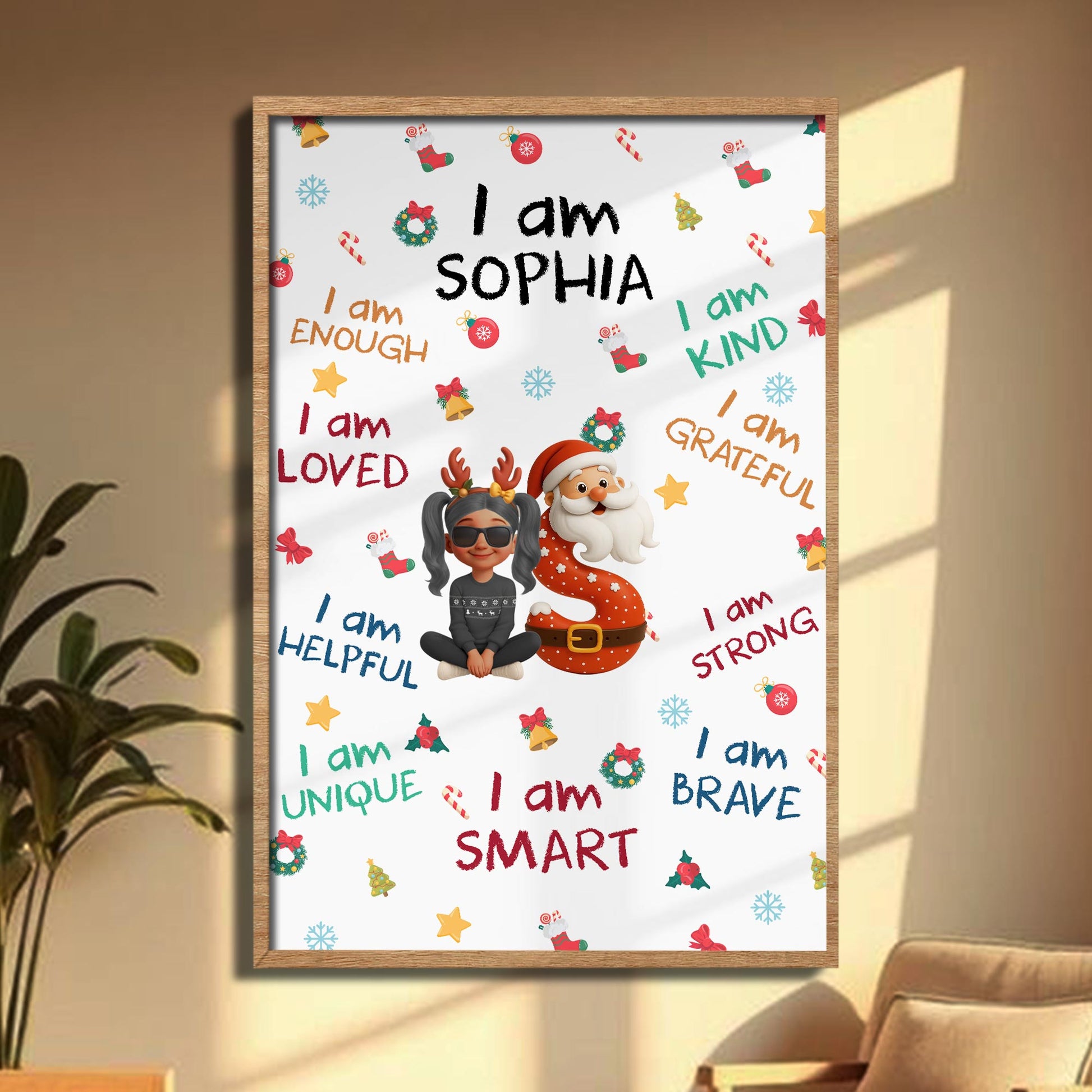 I Am Enough, Loved, Helpful, Unique, Smart Poster
