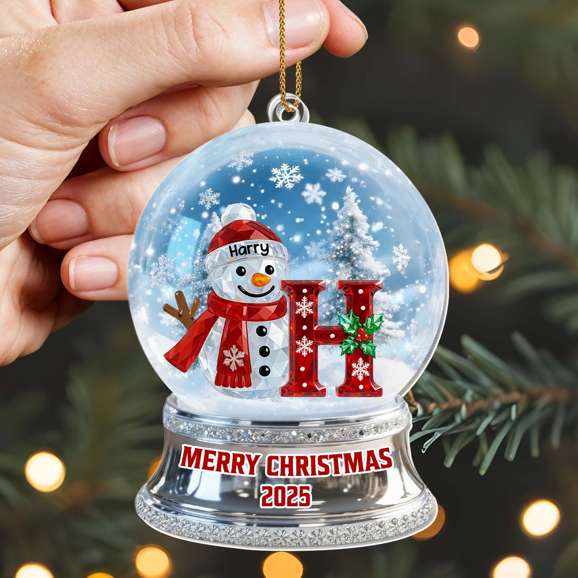 Merry Christmas Snowman And Festive Decor