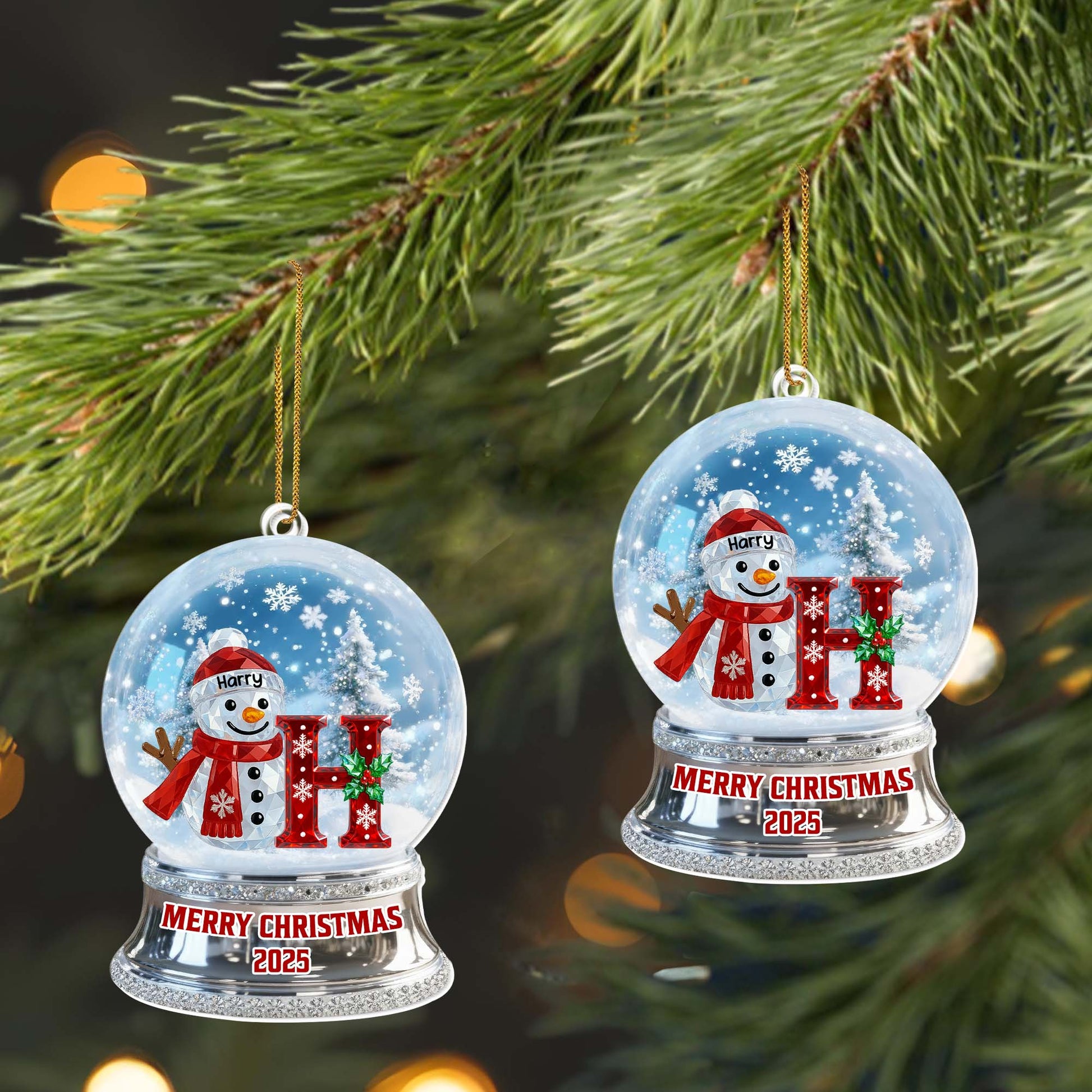 Merry Christmas Snowman And Festive Decor