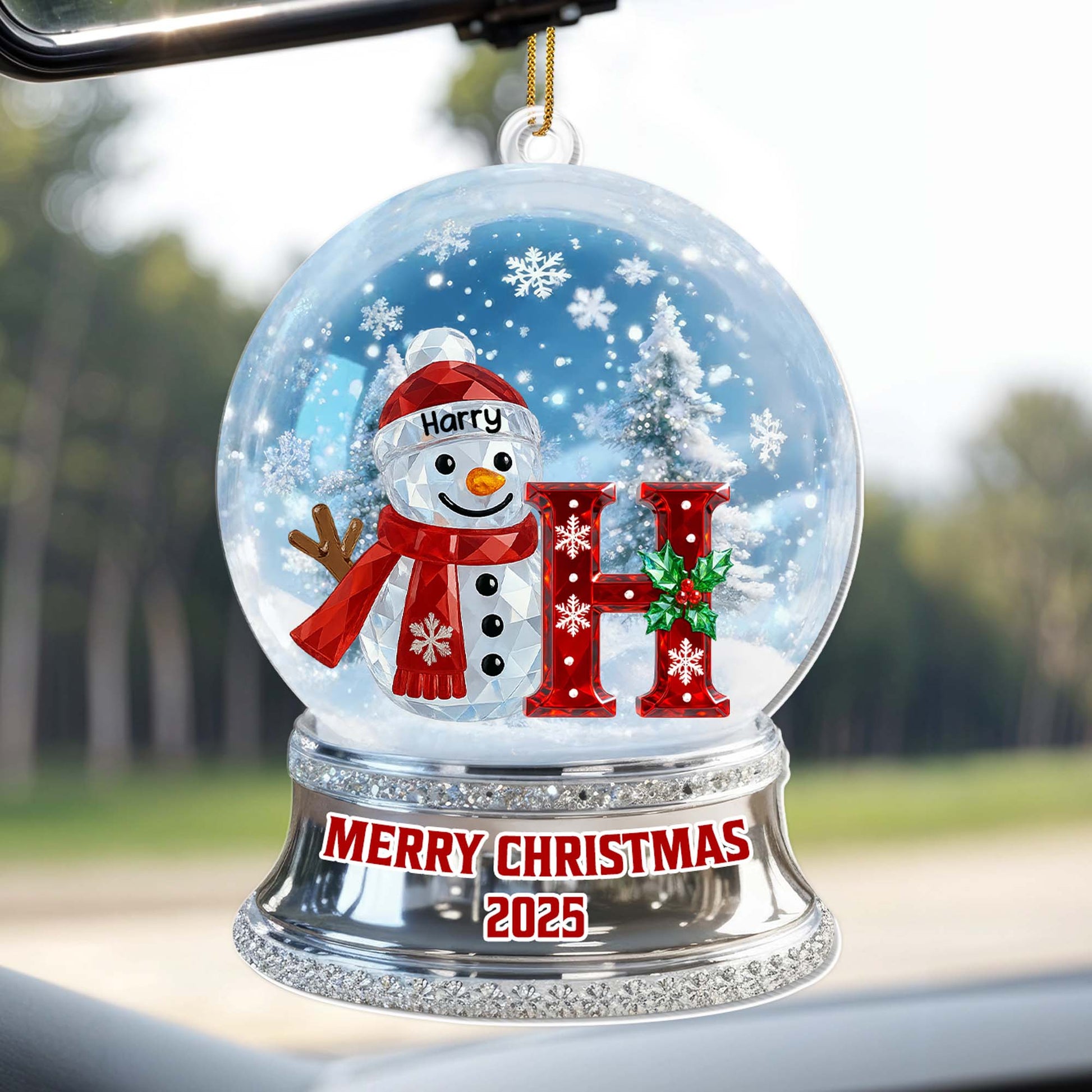 Merry Christmas Snowman And Festive Decor