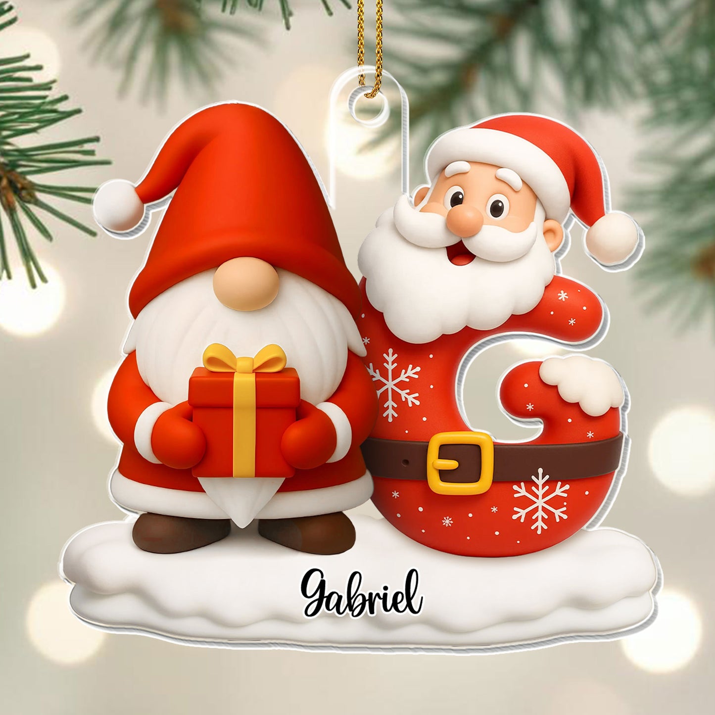 Celebrate The Festive Spirit With Santa And Gift Box