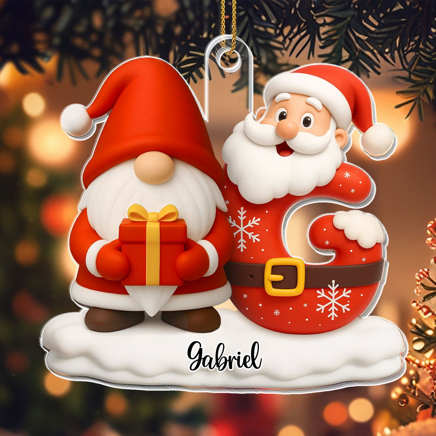 Celebrate The Festive Spirit With Santa And Gift Box