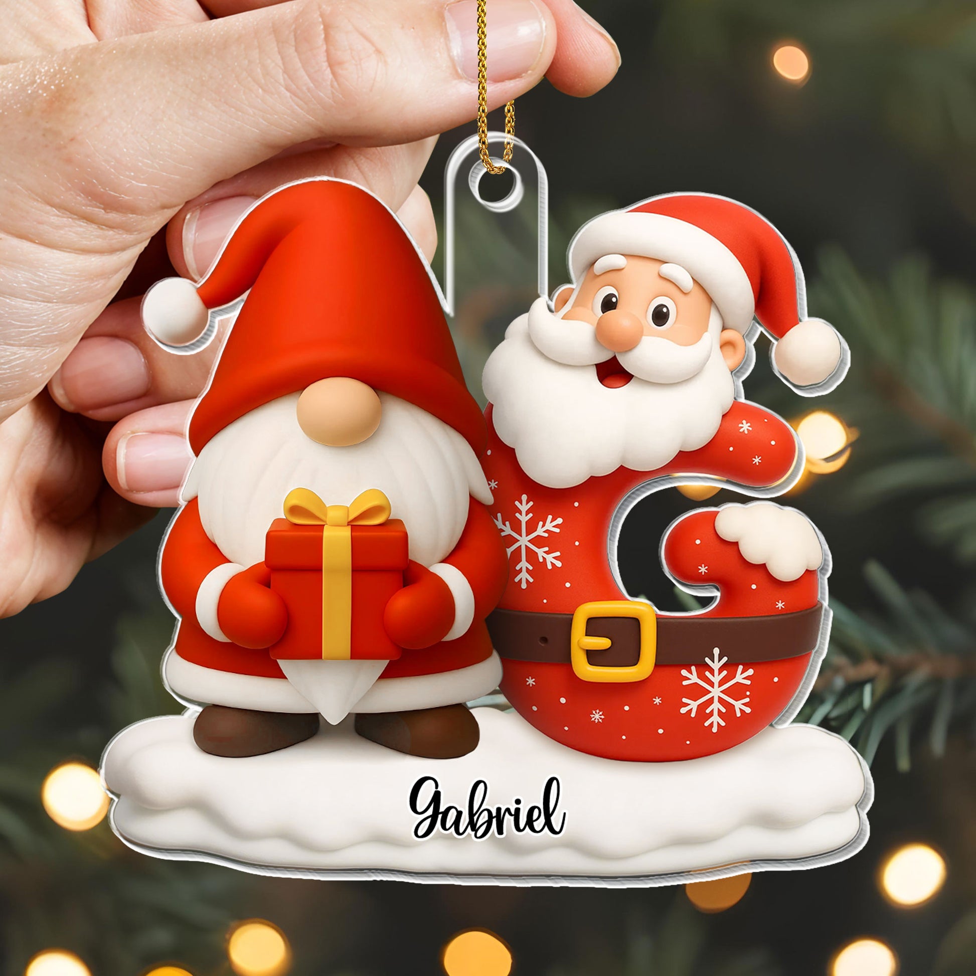 Celebrate The Festive Spirit With Santa And Gift Box