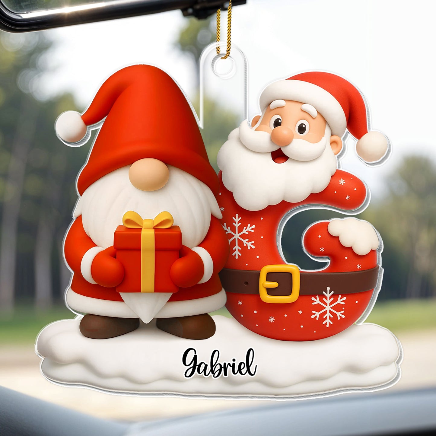 Celebrate The Festive Spirit With Santa And Gift Box