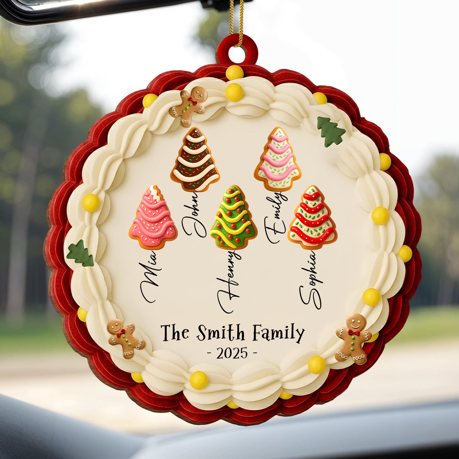 Celebrate The Festive Season With Christmas Trees And Gingerbread Man