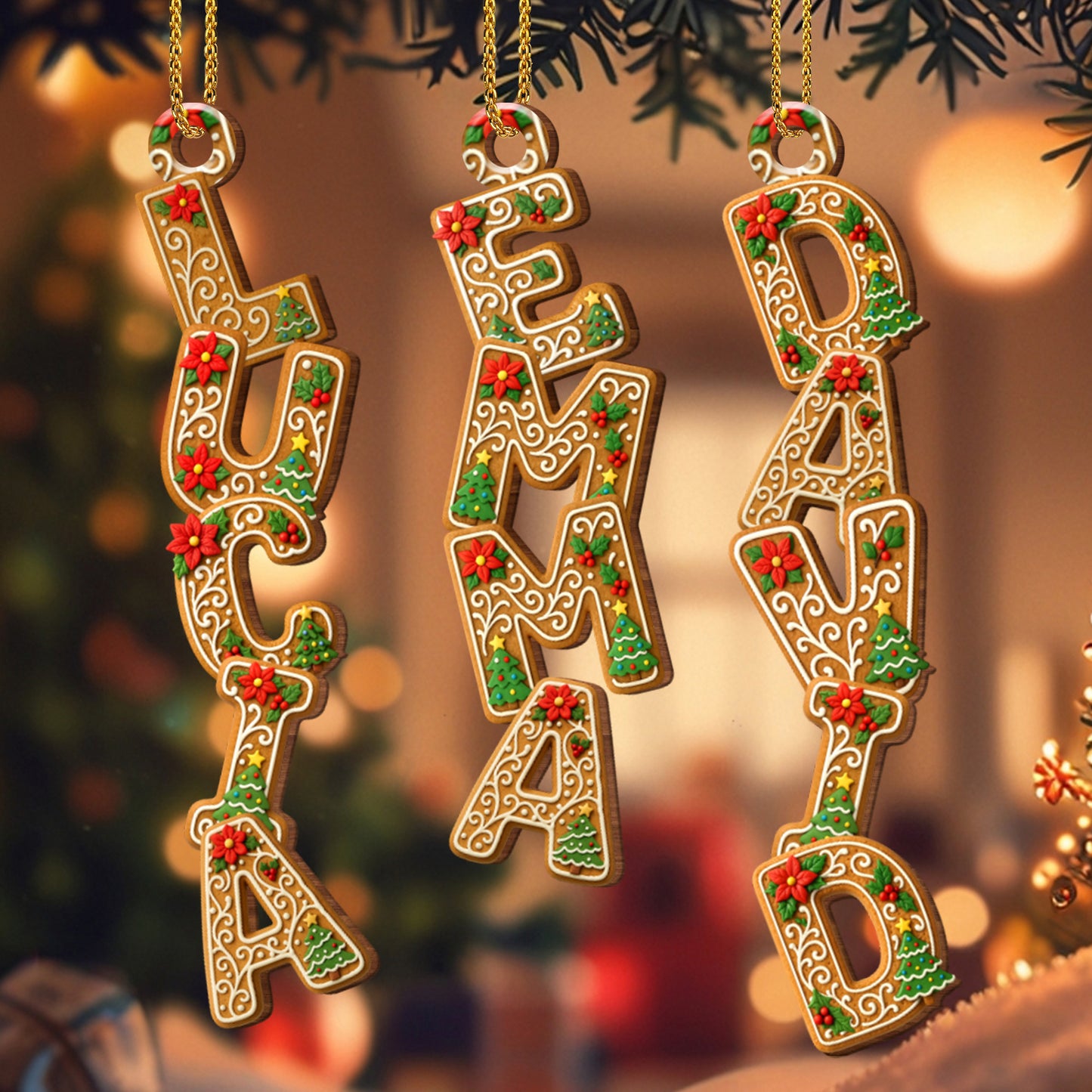 Celebrate The Holidays With Gingerbread Letter Ornaments