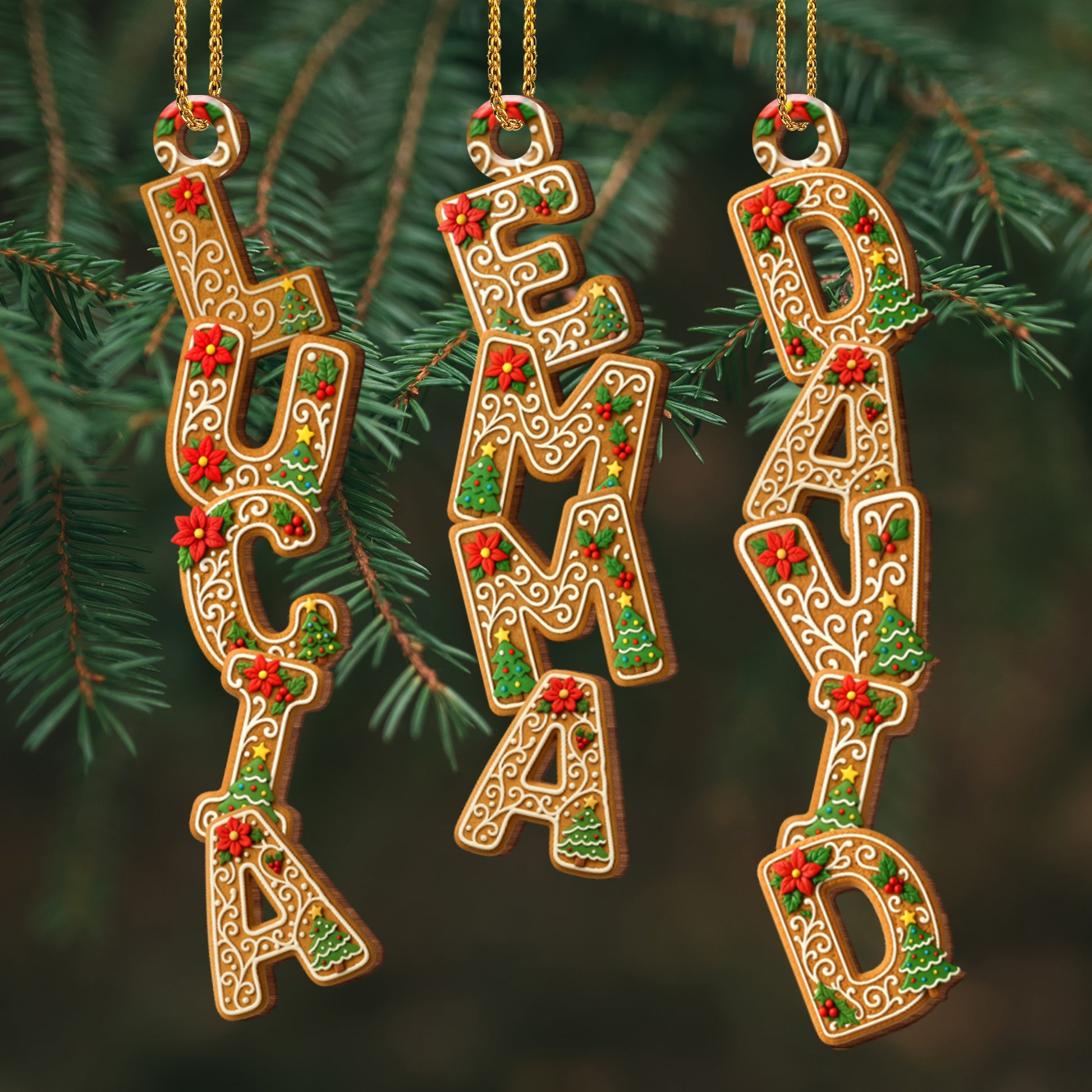 Celebrate The Holidays With Gingerbread Letter Ornaments
