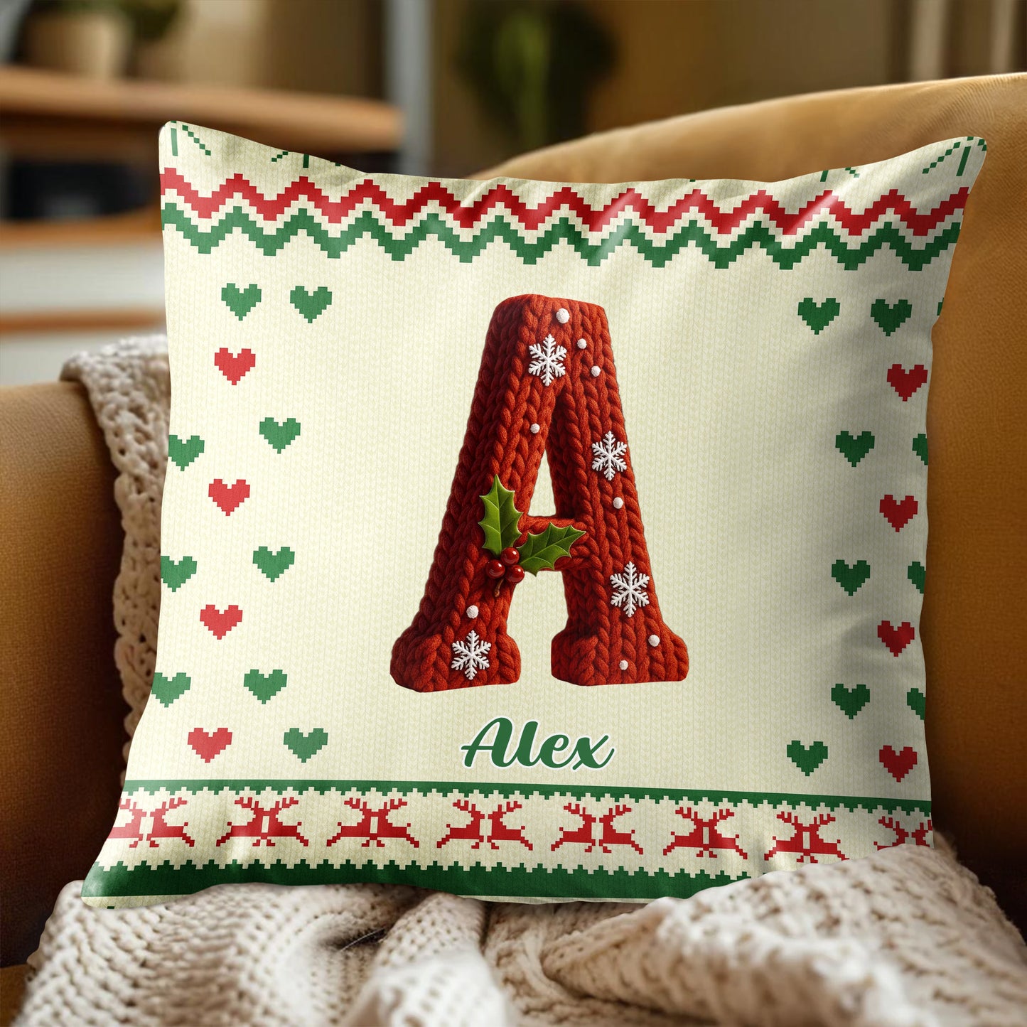 Celebrate The Festive Season With Holiday Motifs Pillow
