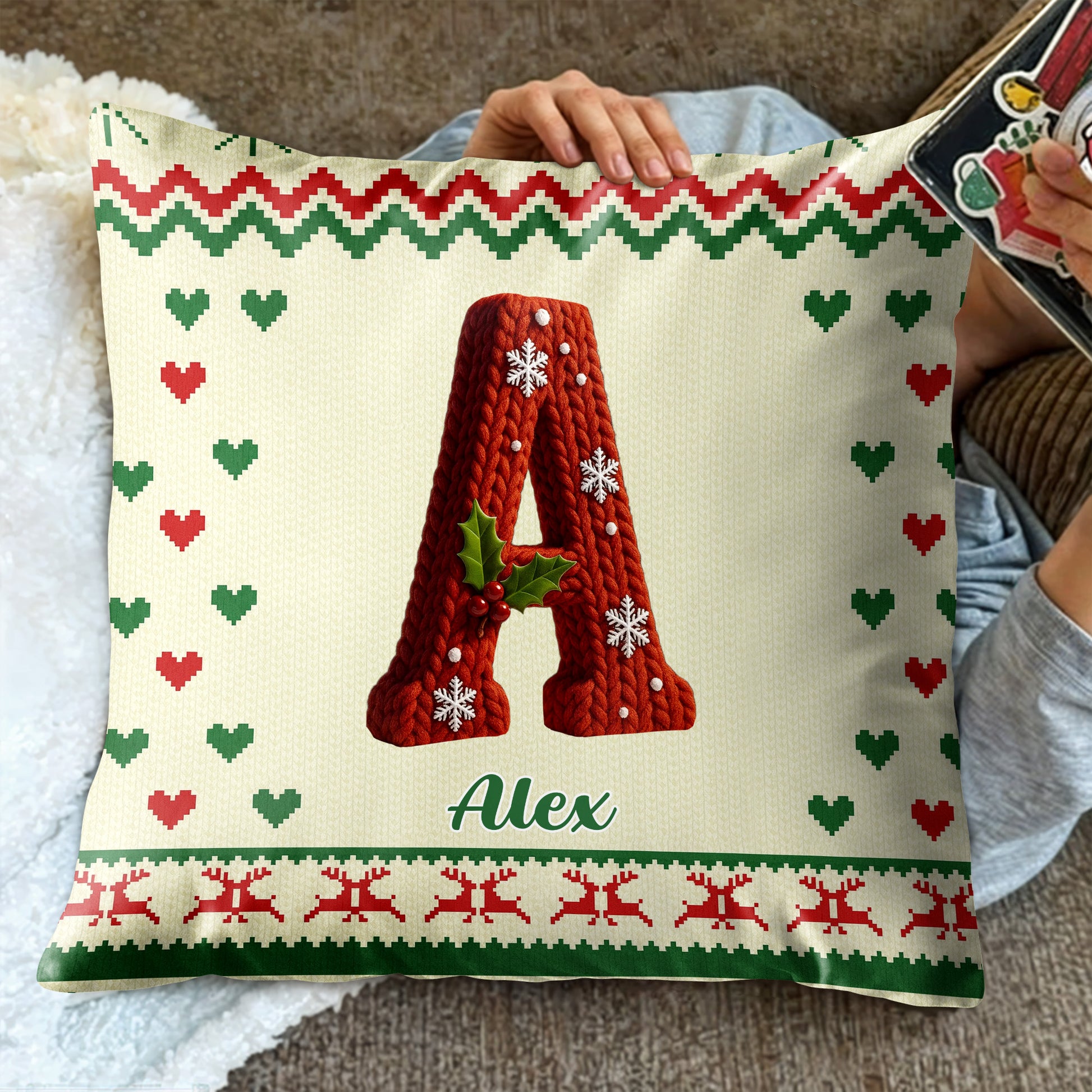 Celebrate The Festive Season With Holiday Motifs Pillow
