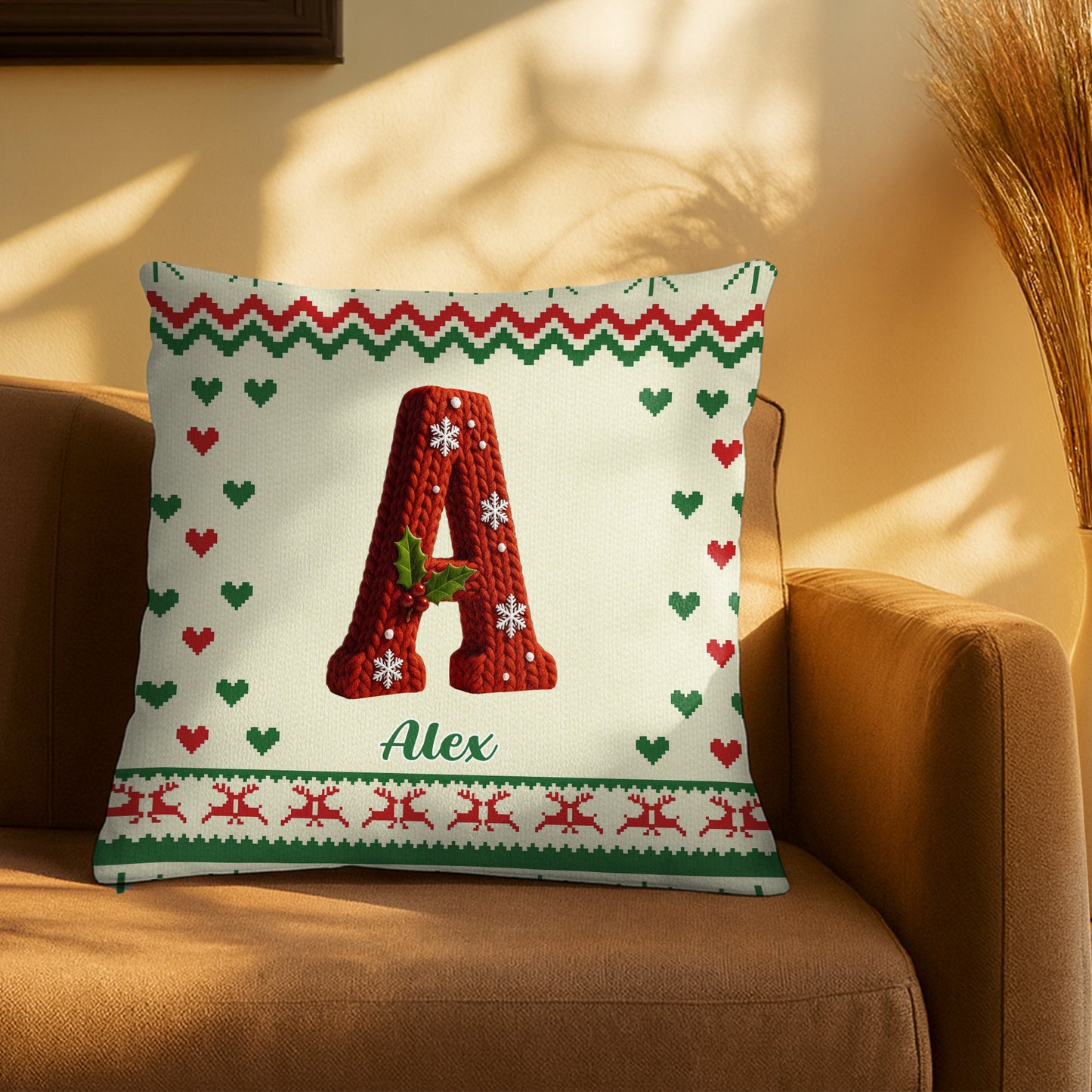 Celebrate The Festive Season With Holiday Motifs Pillow
