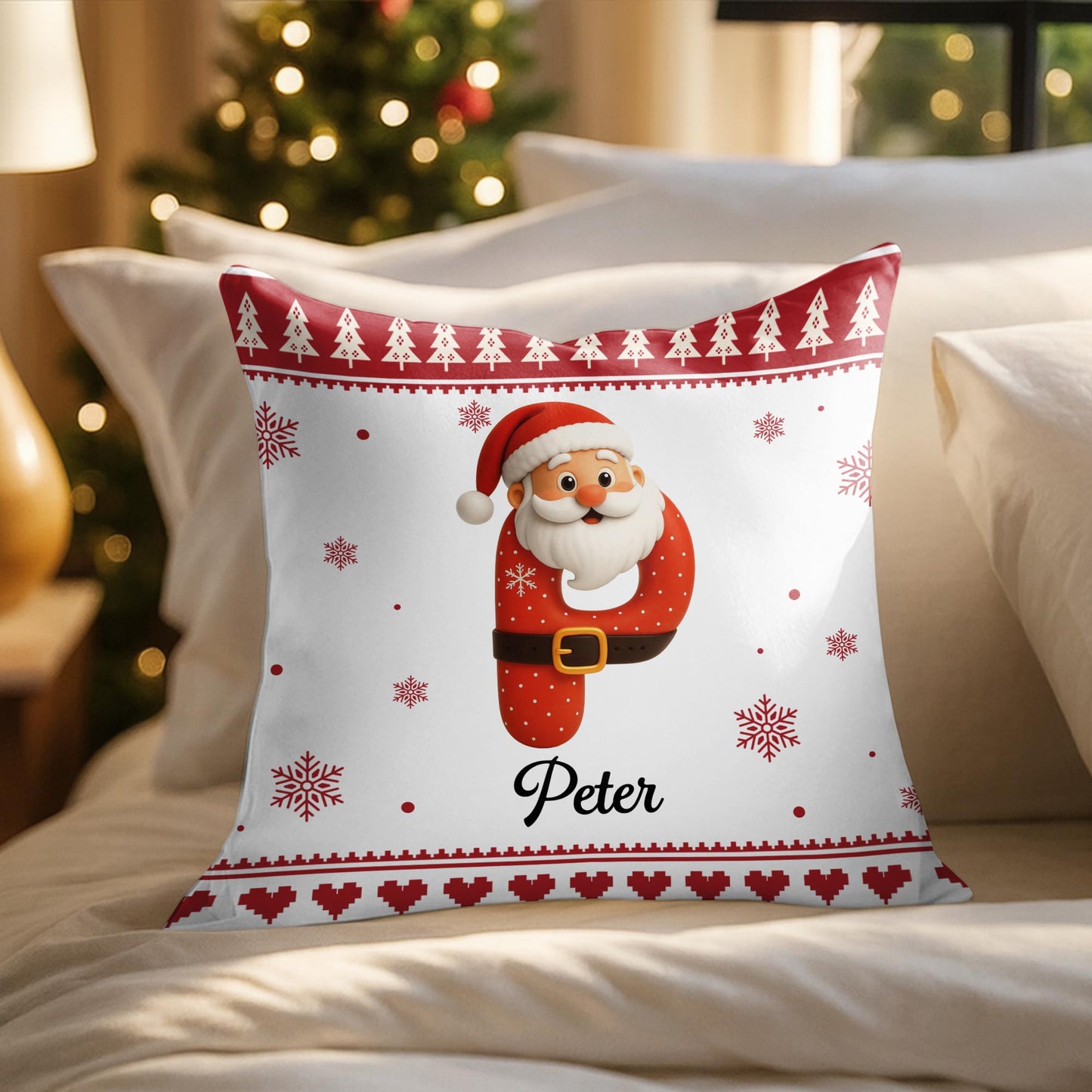 Charming Santa Claus Holiday Festive Pillow