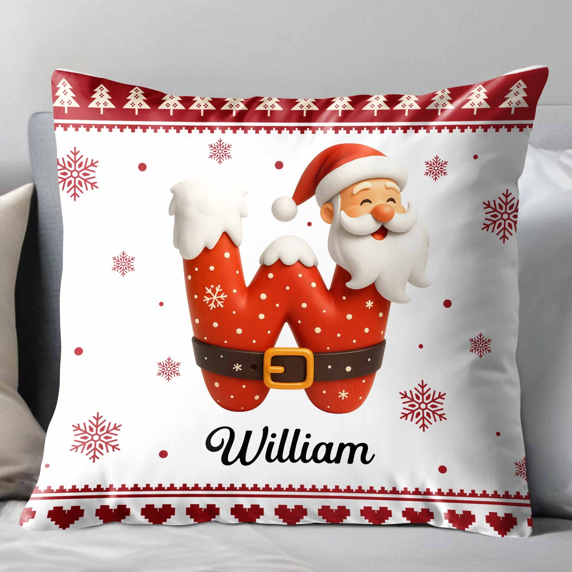 Charming Santa Claus Holiday Festive Pillow