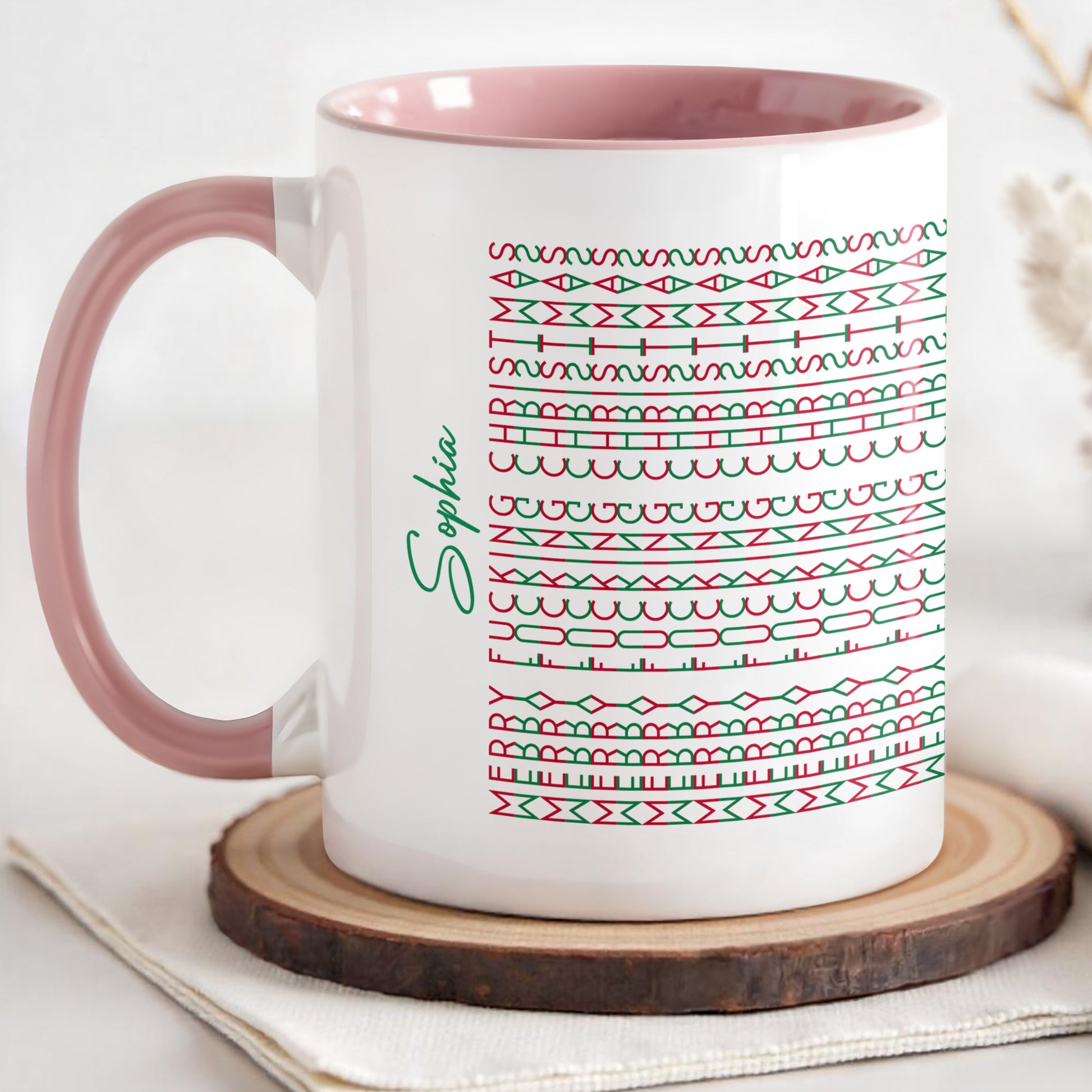 Customizable Name With Geometric Patterns Mug