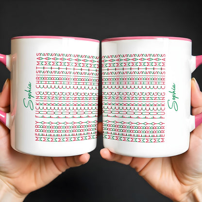 Customizable Name With Geometric Patterns Mug