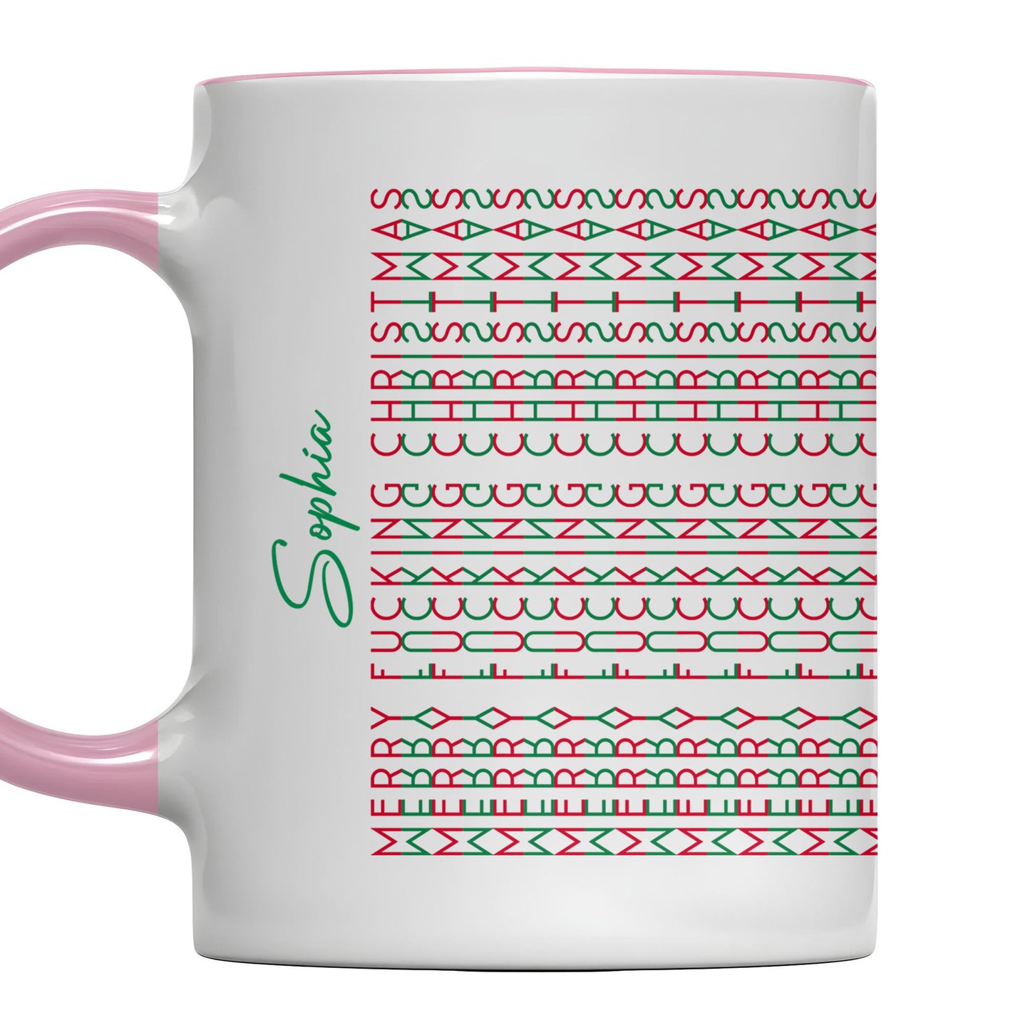 Customizable Name With Geometric Patterns Mug