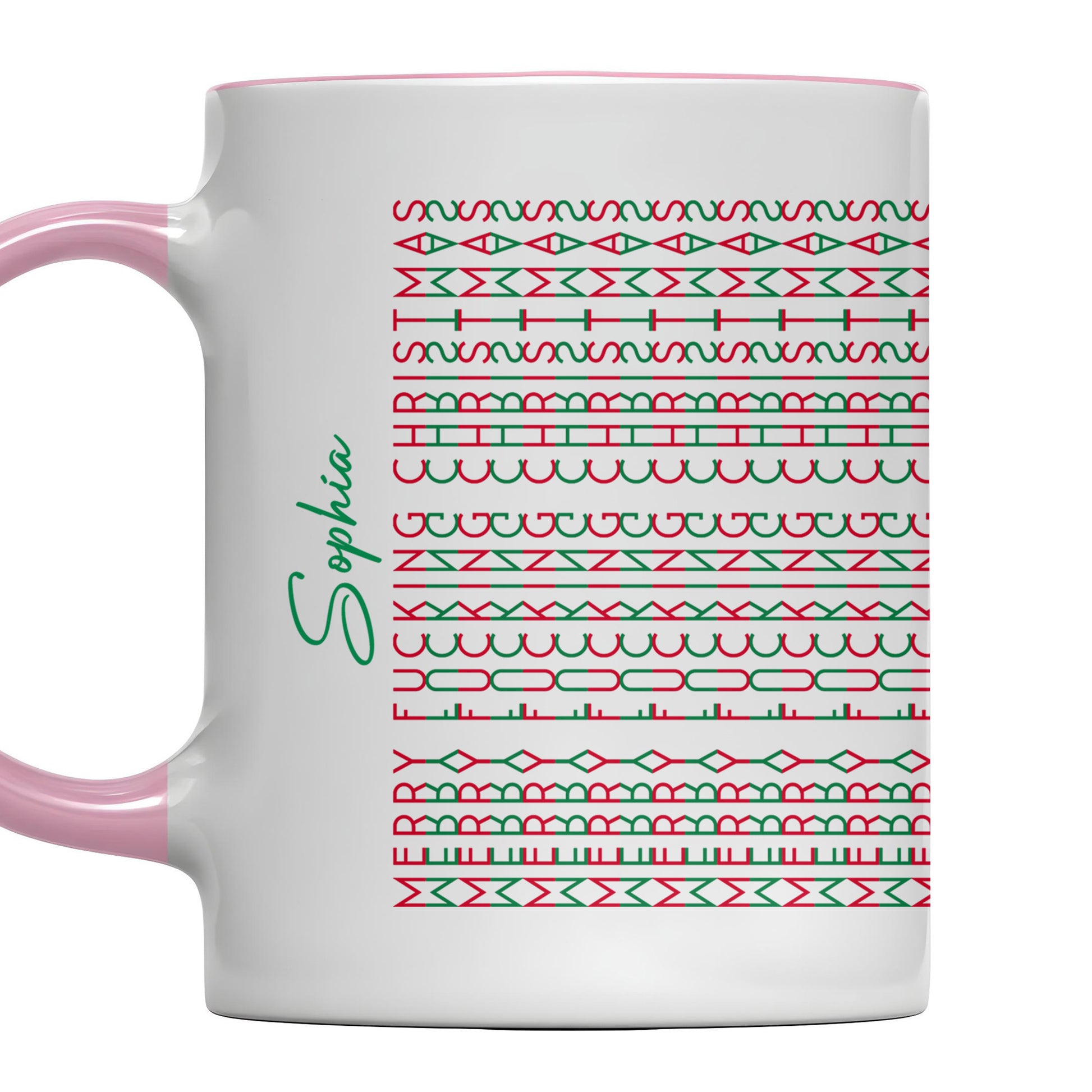 Customizable Name With Geometric Patterns Mug