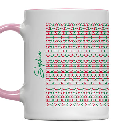 Customizable Name With Geometric Patterns Mug
