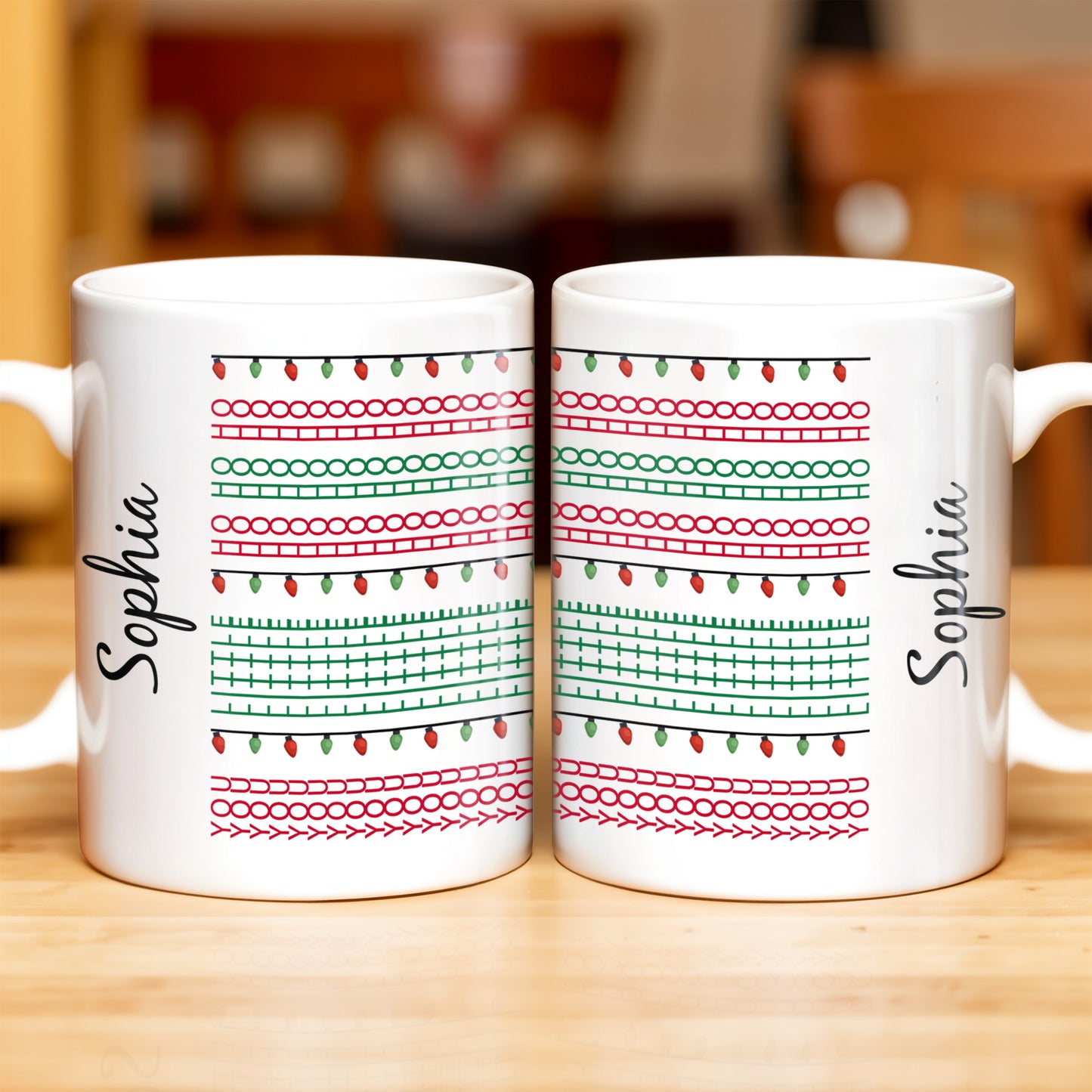 Customizable Name With Festive Light Strings