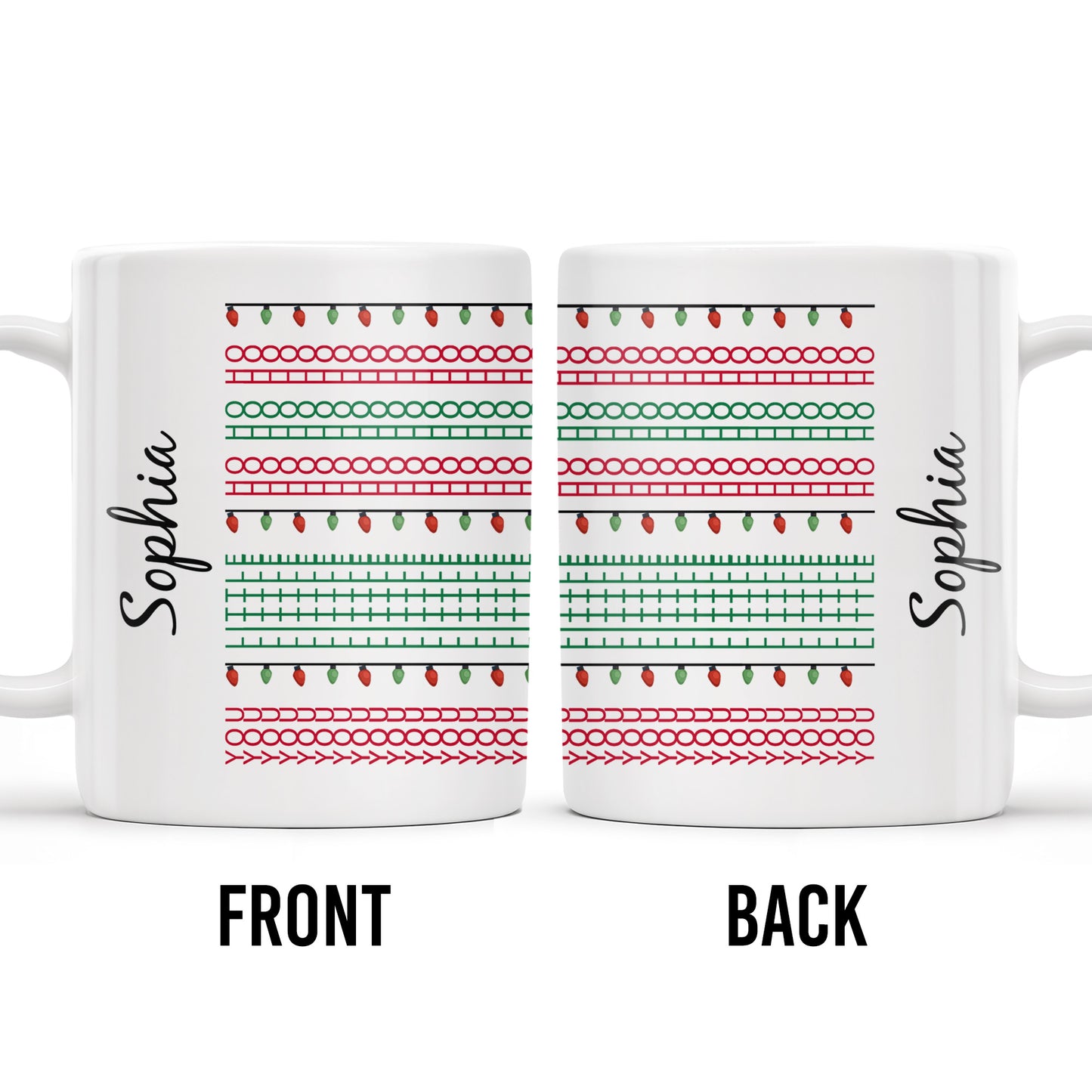 Customizable Name With Festive Light Strings