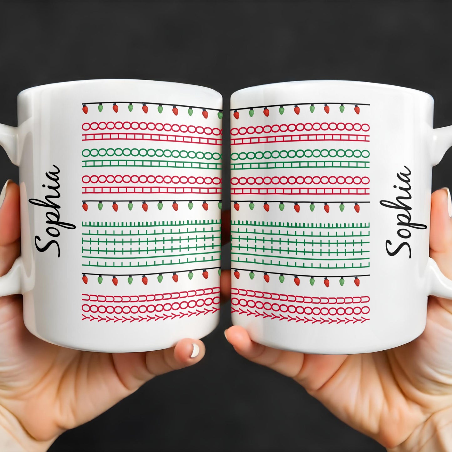 Customizable Name With Festive Light Strings