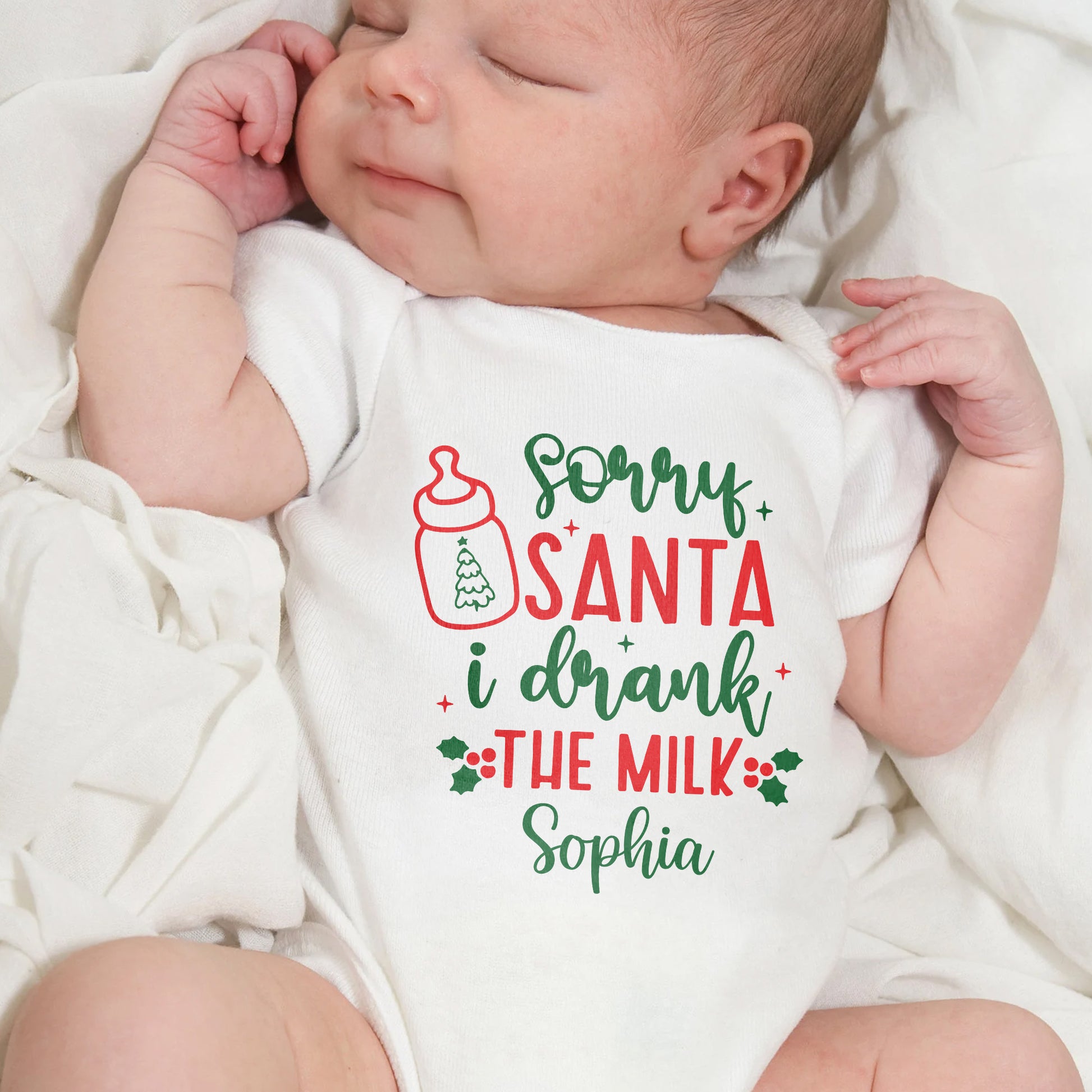 Sorry Santa I Drank The Milk, Festive Baby Outfit