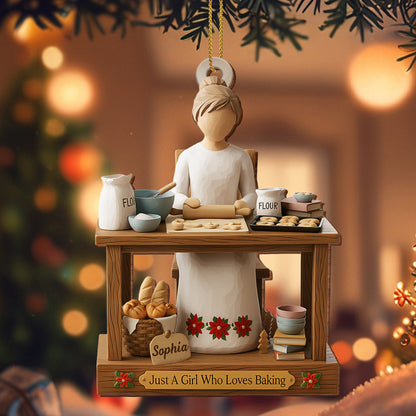 Just A Girl Who Loves Baking, Baking Tools Ornament