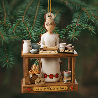 Just A Girl Who Loves Baking, Baking Tools Ornament