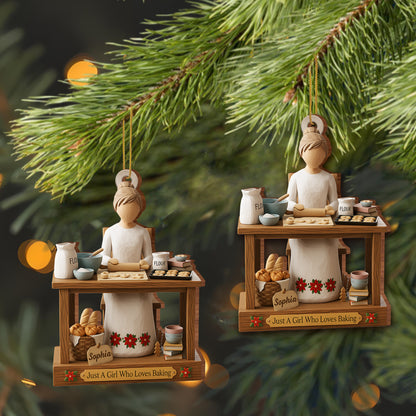 Just A Girl Who Loves Baking, Baking Tools Ornament