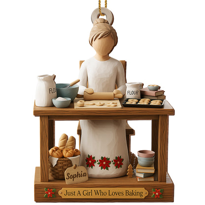 Just A Girl Who Loves Baking, Baking Tools Ornament