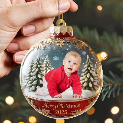 Merry Christmas Baby And Christmas Trees