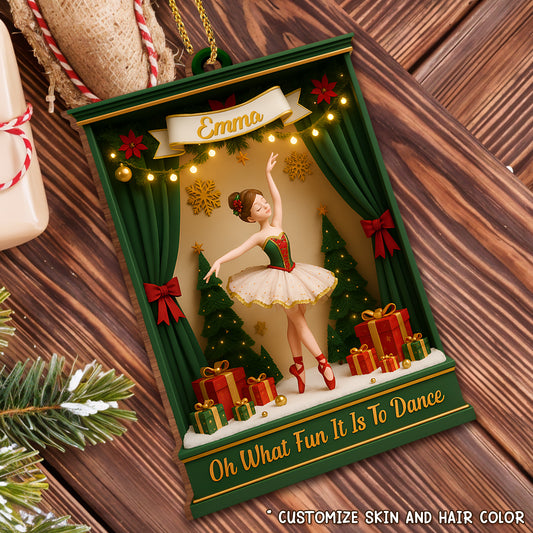 Oh What Fun It Is To Dance With Ballet Dancer And Christmas Tree