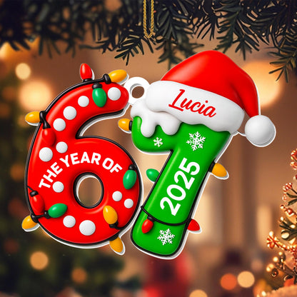 The Year Of 2025, Christmas Lights And Snowflakes