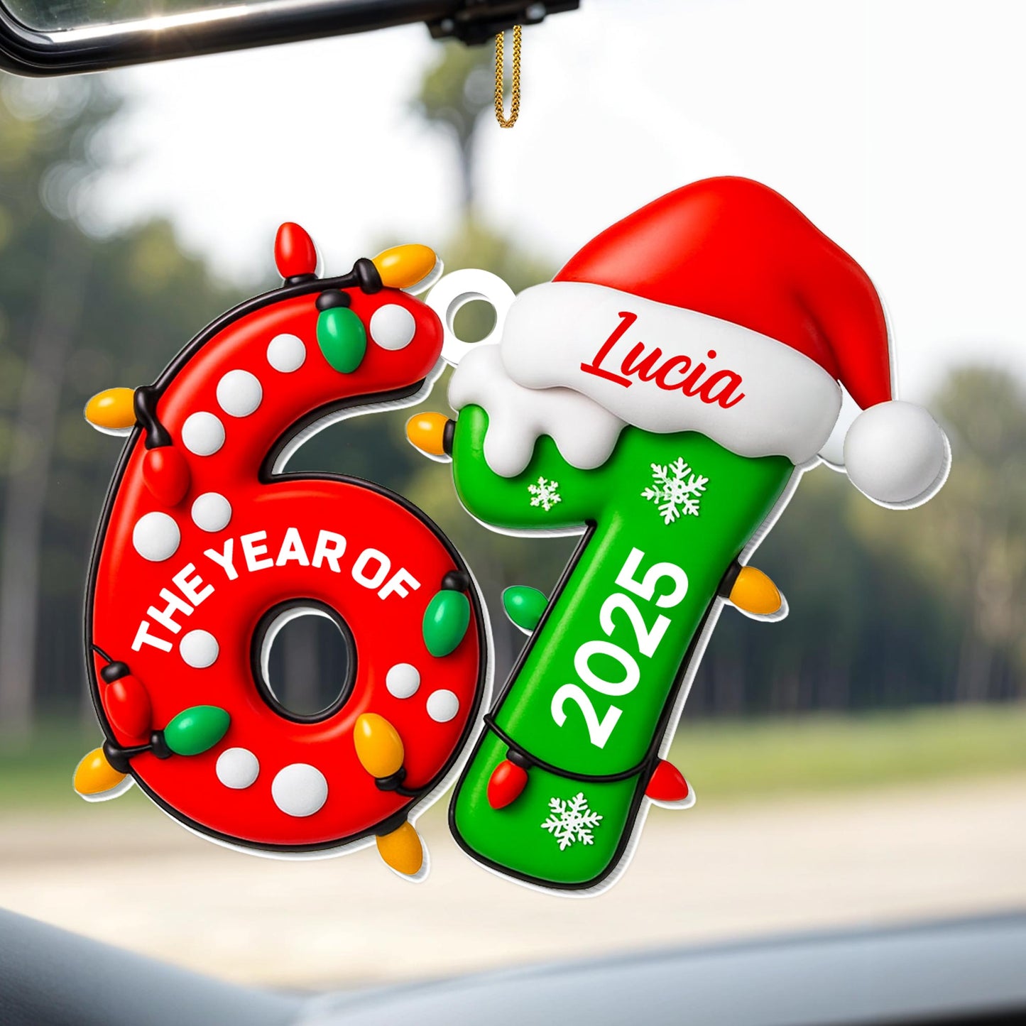 The Year Of 2025, Christmas Lights And Snowflakes